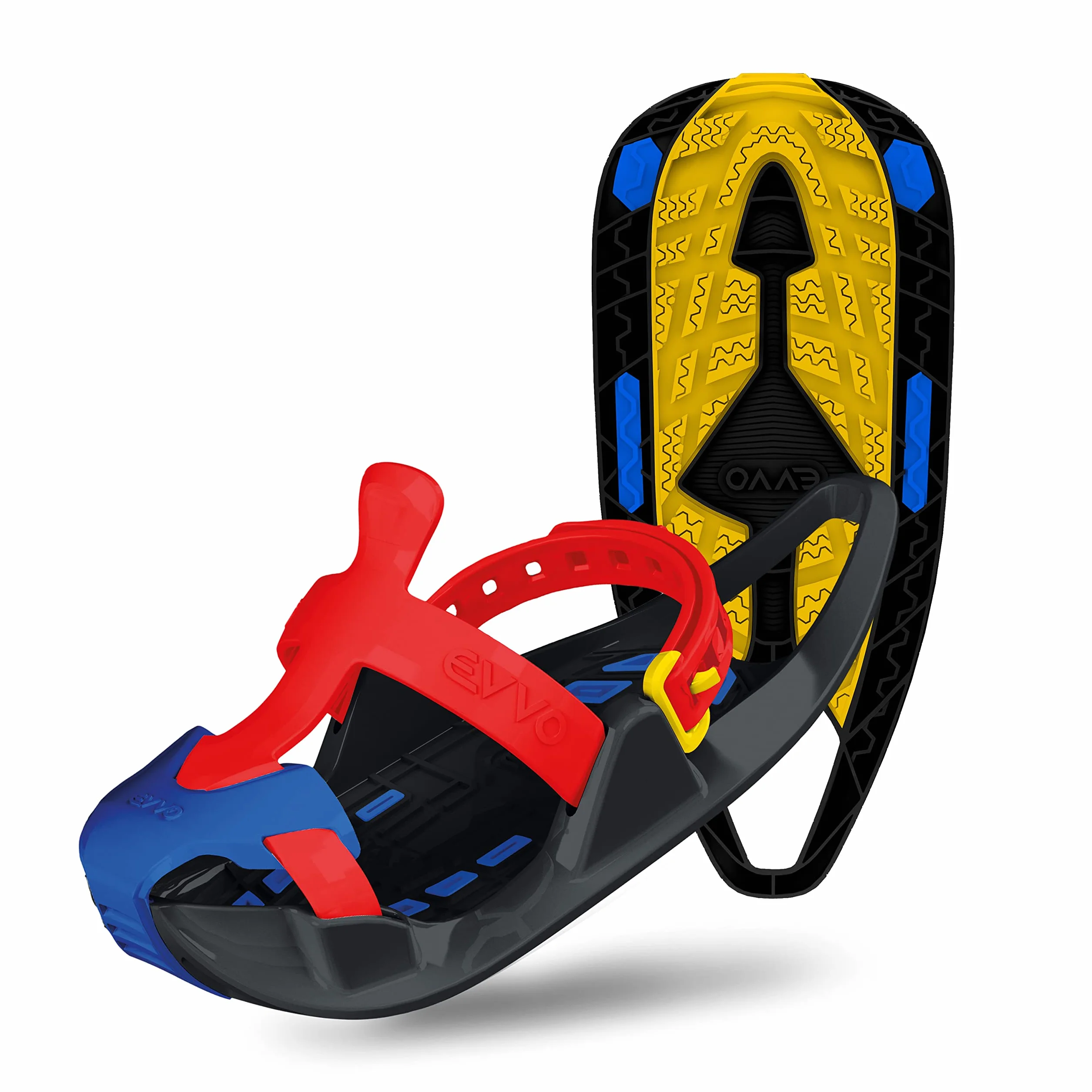EVVO SHOSHIBAA Raquette Neige Enfant Fixations Réglables Crampons Souples Tout Terrain Randonnée