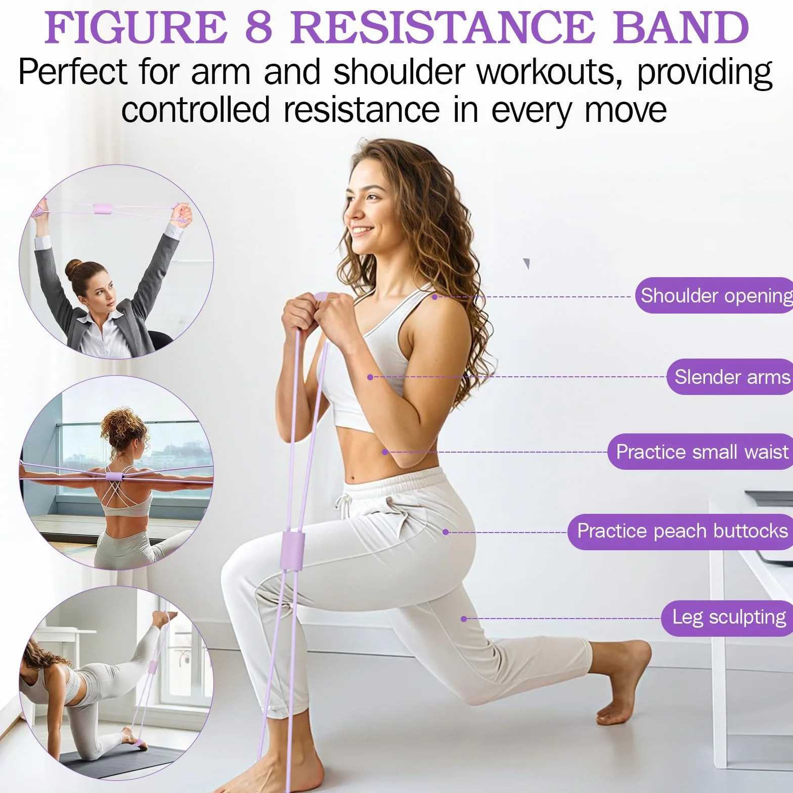 Kit Pilates Maison Femmes, Ensemble Pilates & Yoga Essentiel avec Anneau, Ballon, Bandes de Résistance