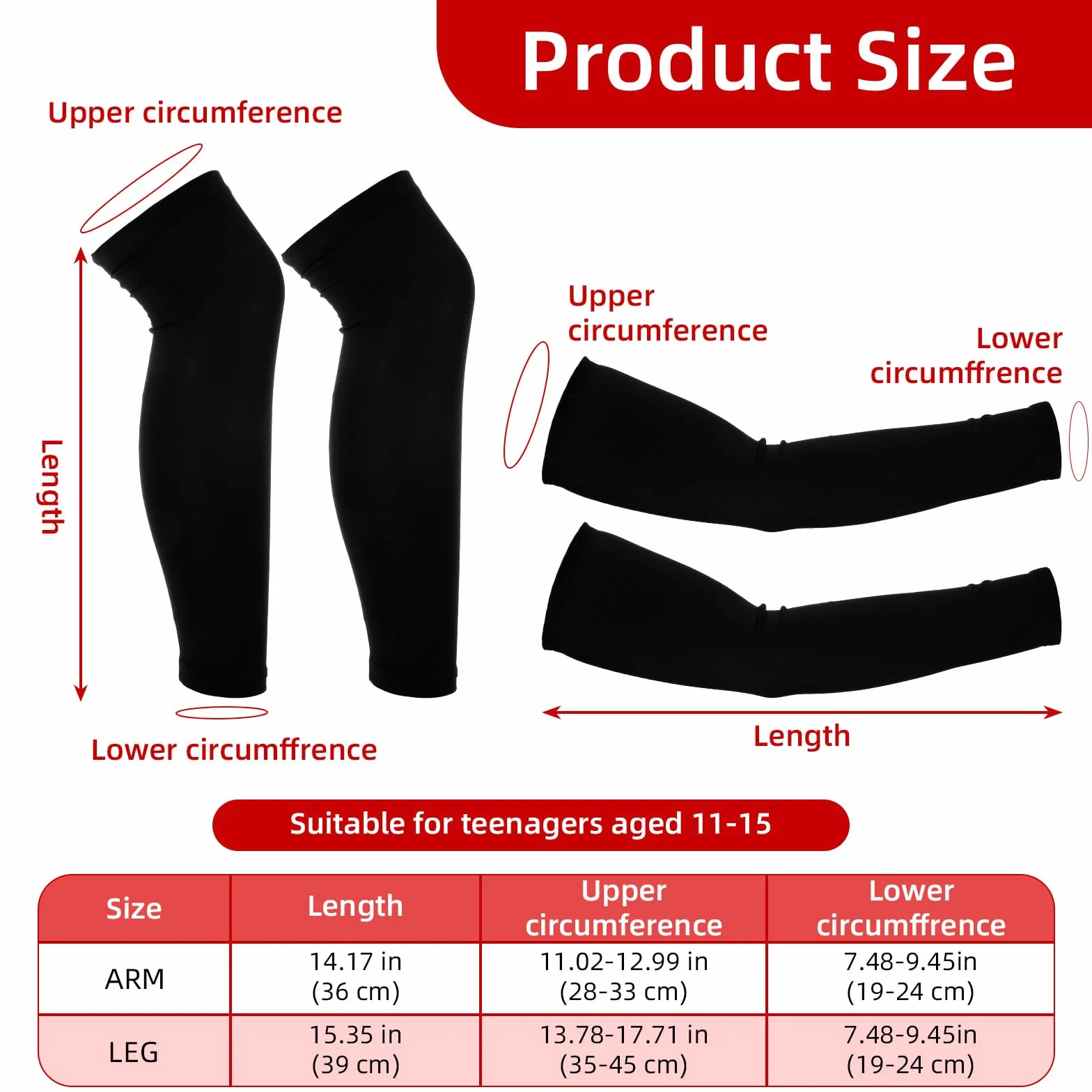 Ensemble de manchettes et manchons de sport anti-UV longue manche compression jambes unisexe volley-ball basket-ball
