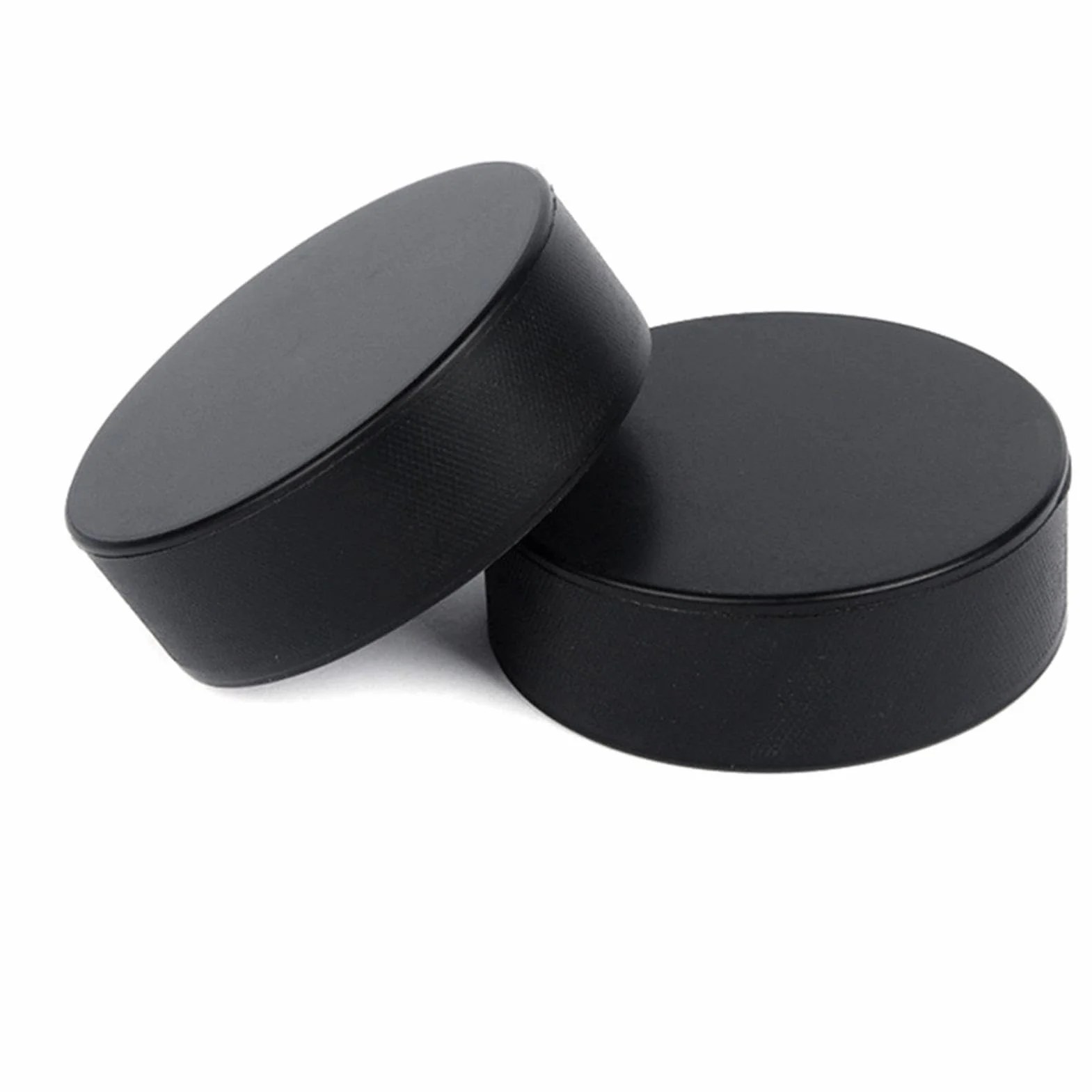 Palets de hockey sur glace en mousse souple noire – Lot de 4, Diamètre 7,6 cm, Épaisseur 2,5 cm