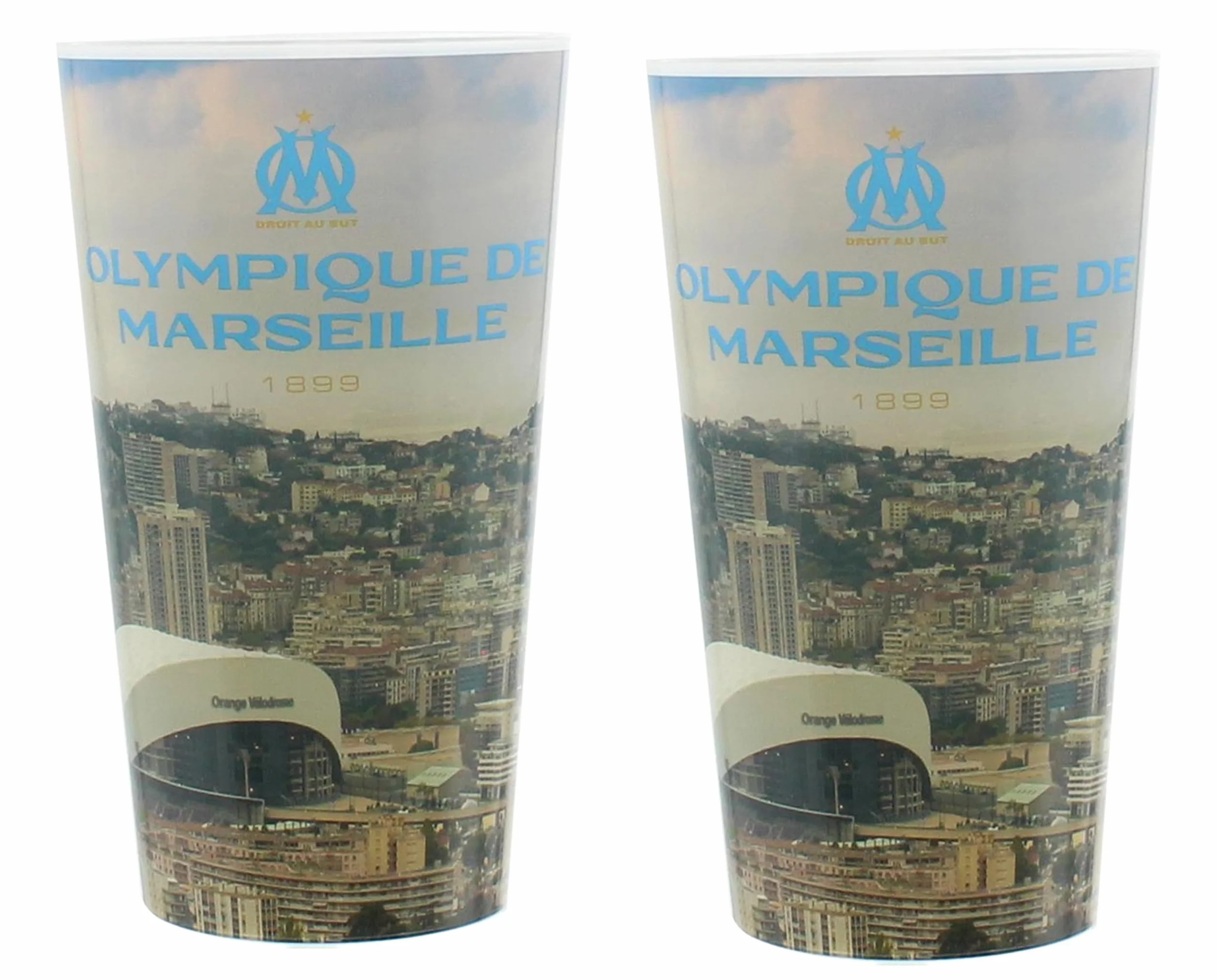 OLYMPIQUE DE MARSEILLE Verre gobelet éco cup 600 ml OM Collection officielle Fabriqué en France