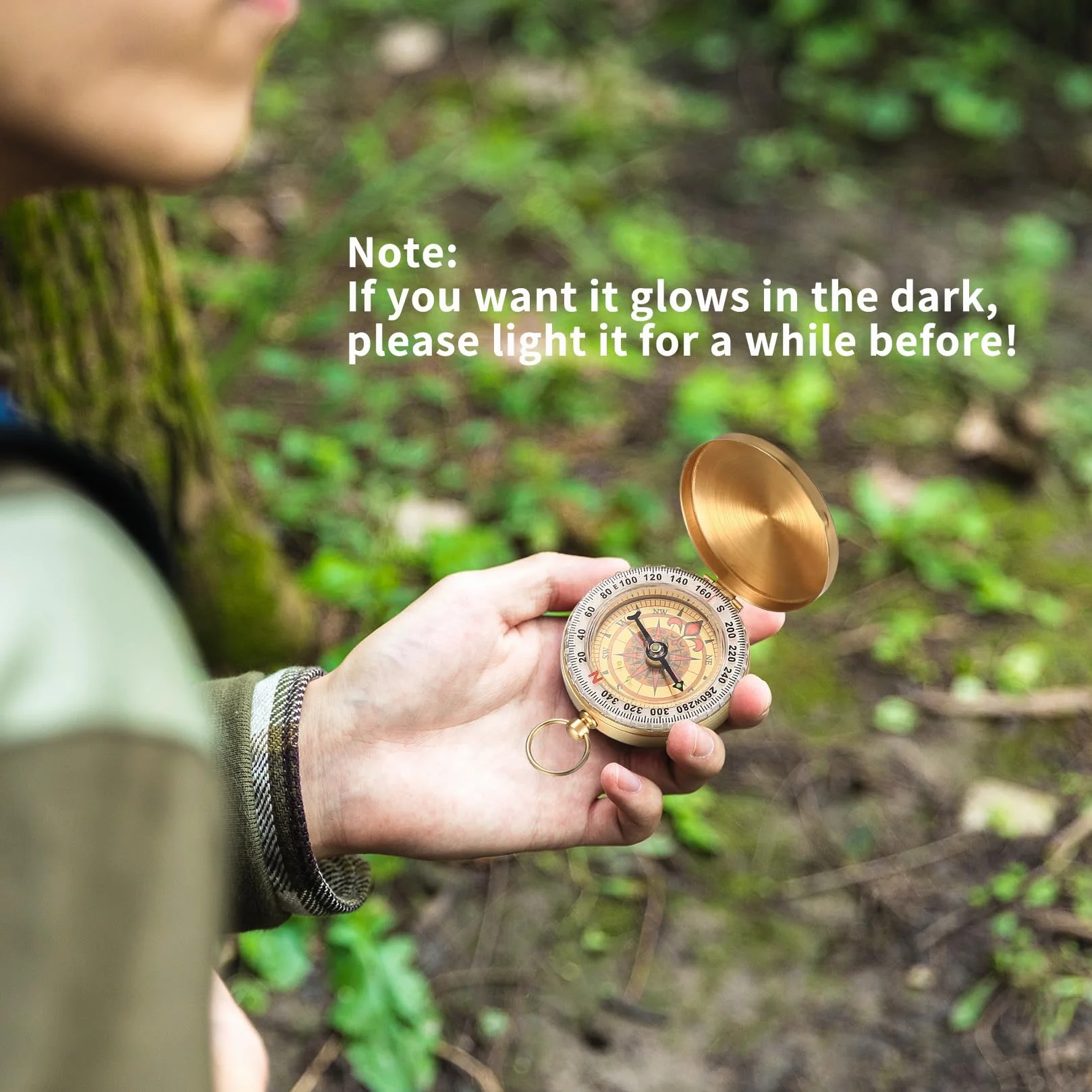 Boussole Randonnée étanche Portable Lumineuses pour Camping Navigation Extérieure