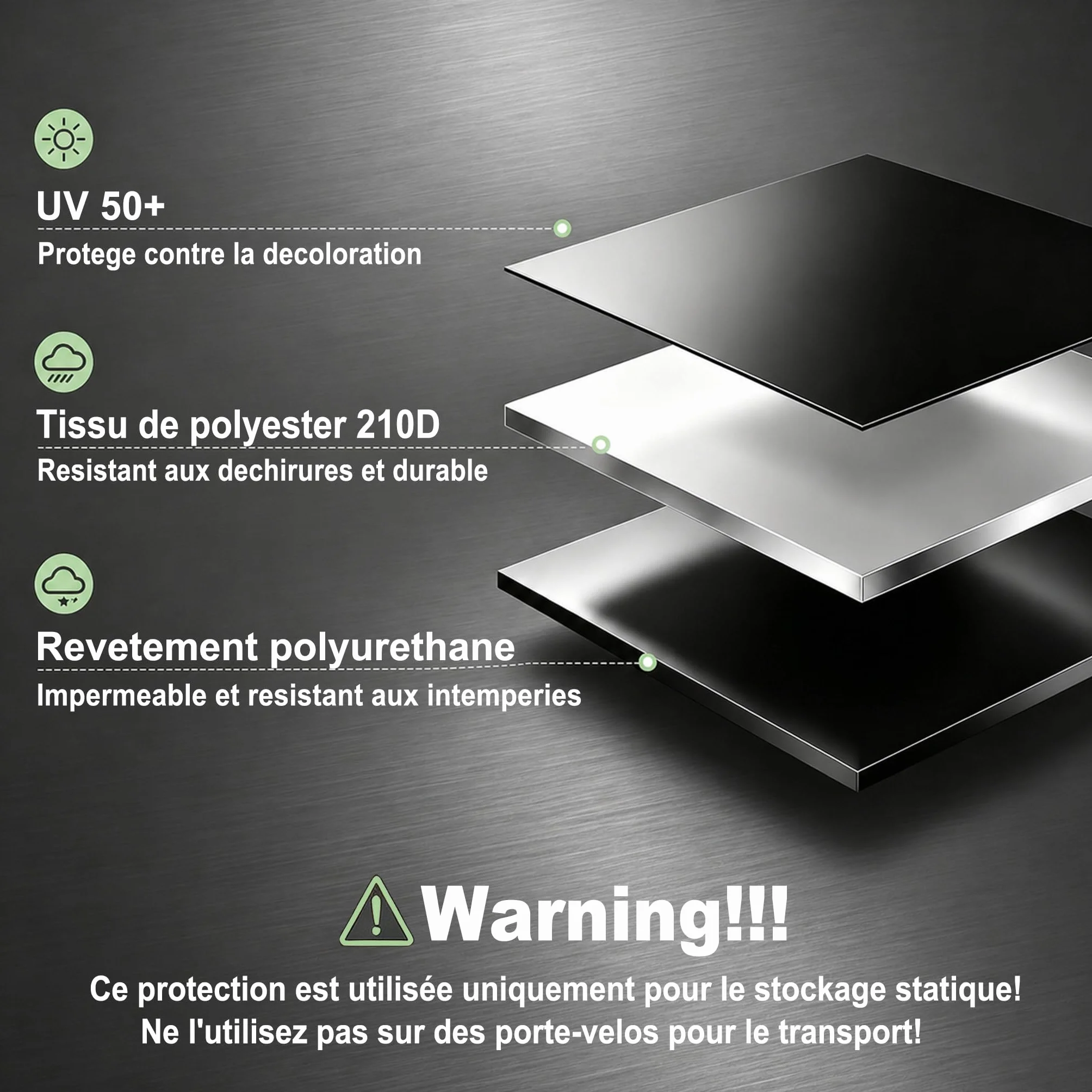 ZUAPEV Housse Velo Exterieur Impermeable 210D Bâche Protection Pluie Couverture 1 Vélo Course Route VTT Electrique Ville Enfant