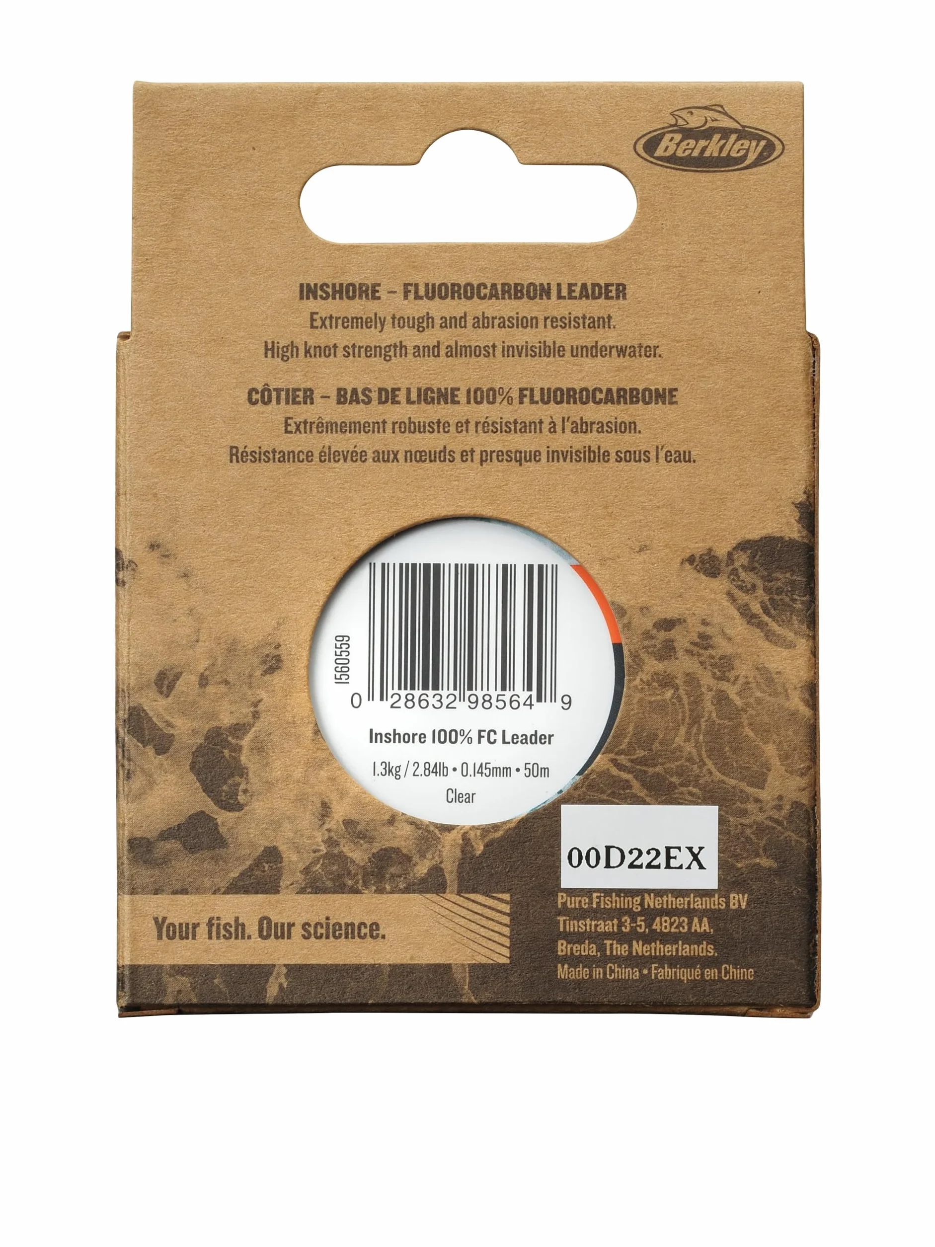 Berkley Nautil Inshore Ligne de pêche fluorocarbone Transparent
