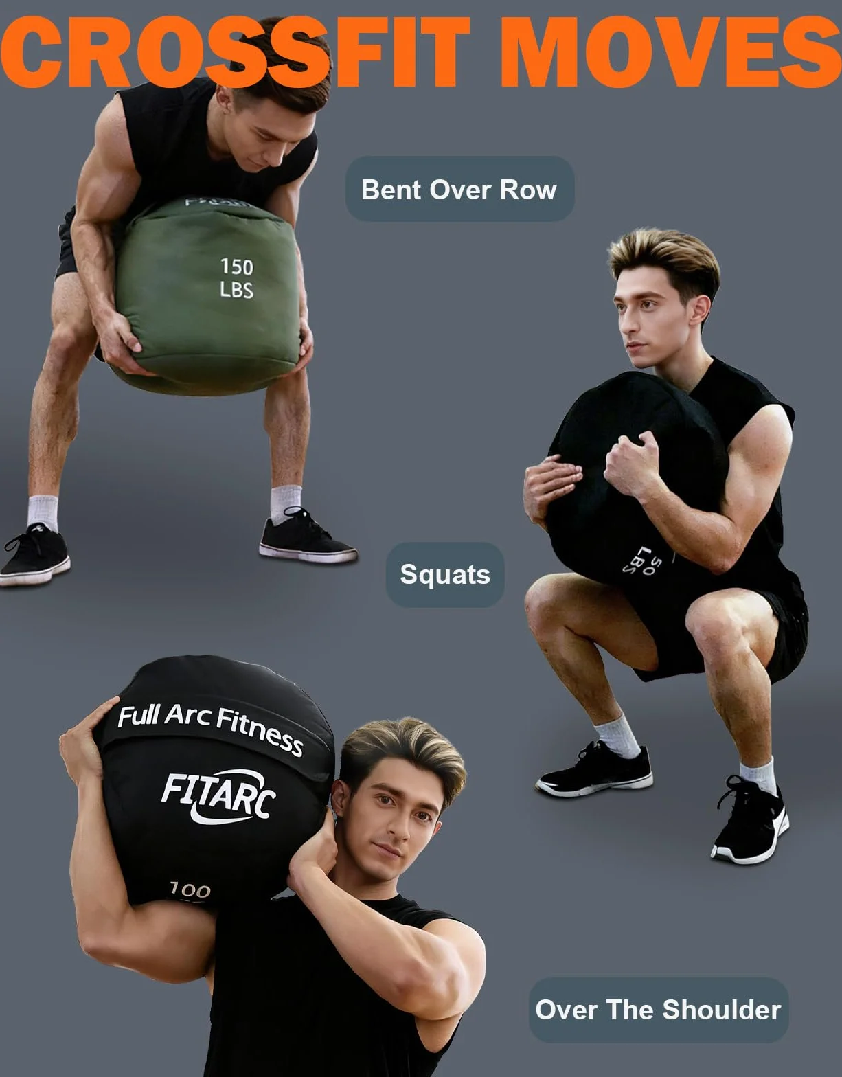 Fitarc Sac de Sable d'entraînement pour Musculation Rond Cross-Training, Sable Non Inclus