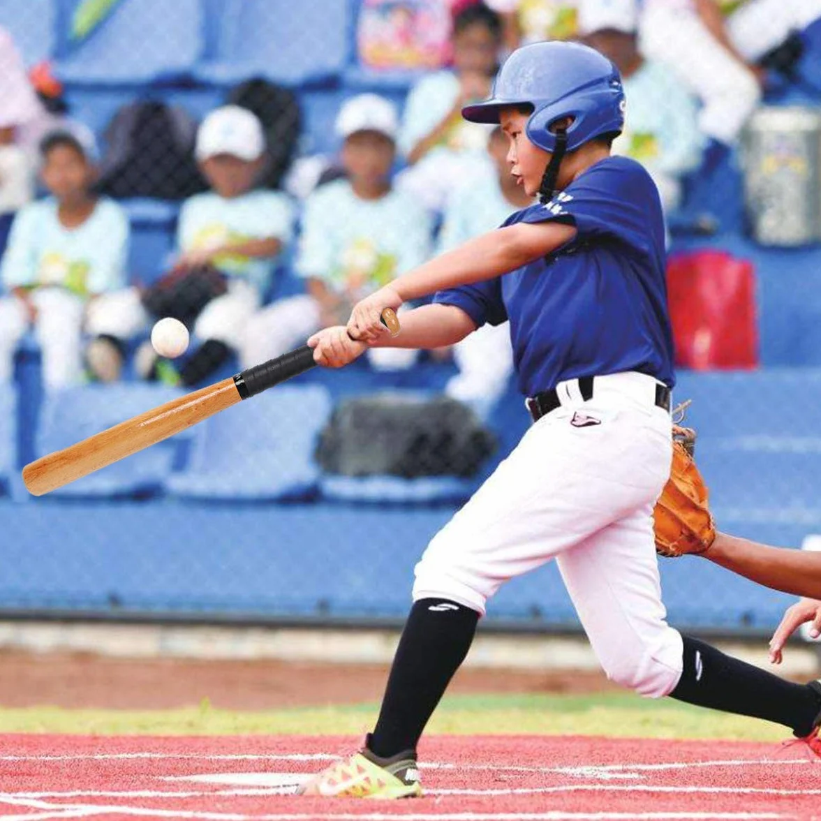 Batte de Baseball en Bois Chêne avec Bande Antidépante 54cm 64cm 74cm 84cm