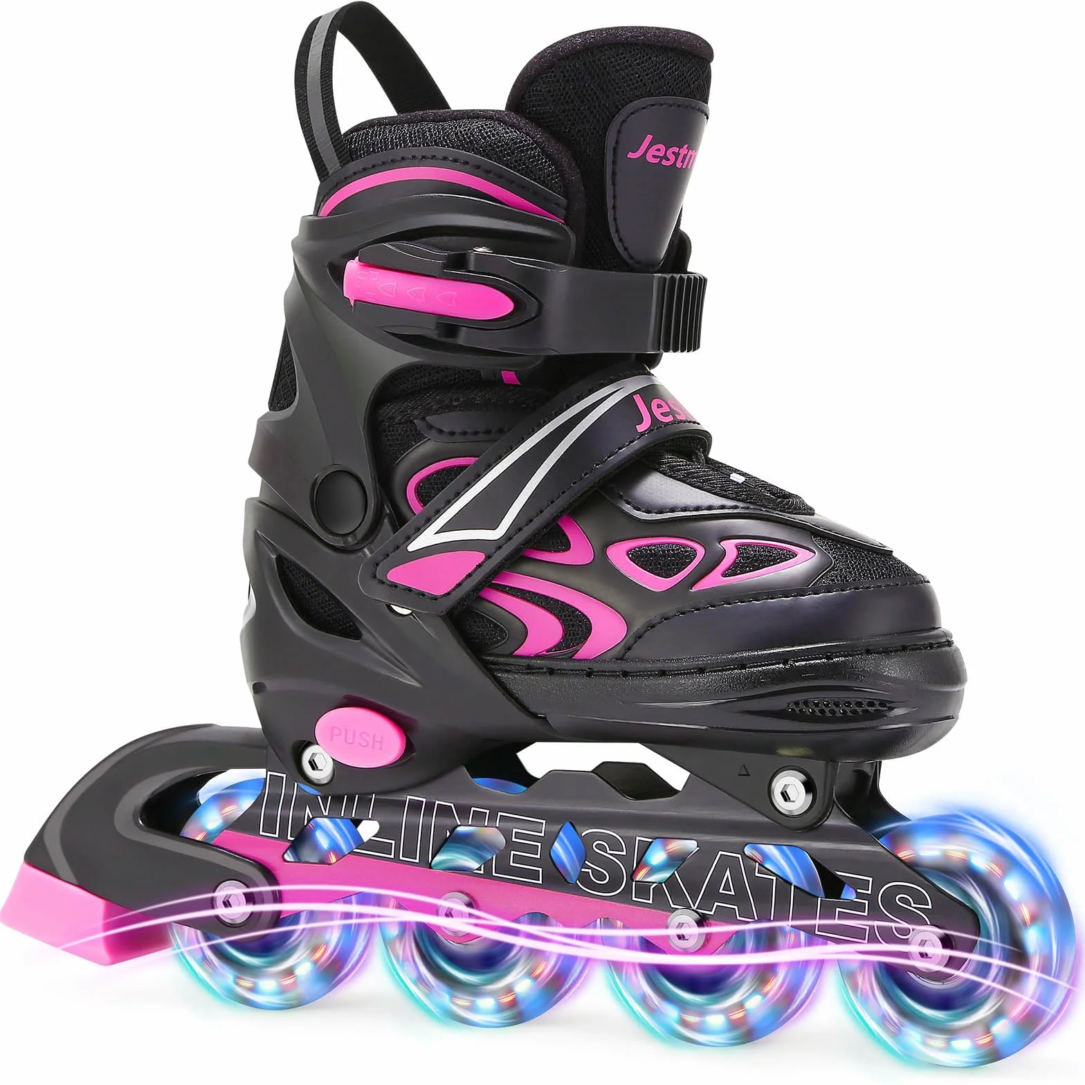 Patins à roulettes réglables Enfant Fille 3-9 Ans avec lumières pour débutants