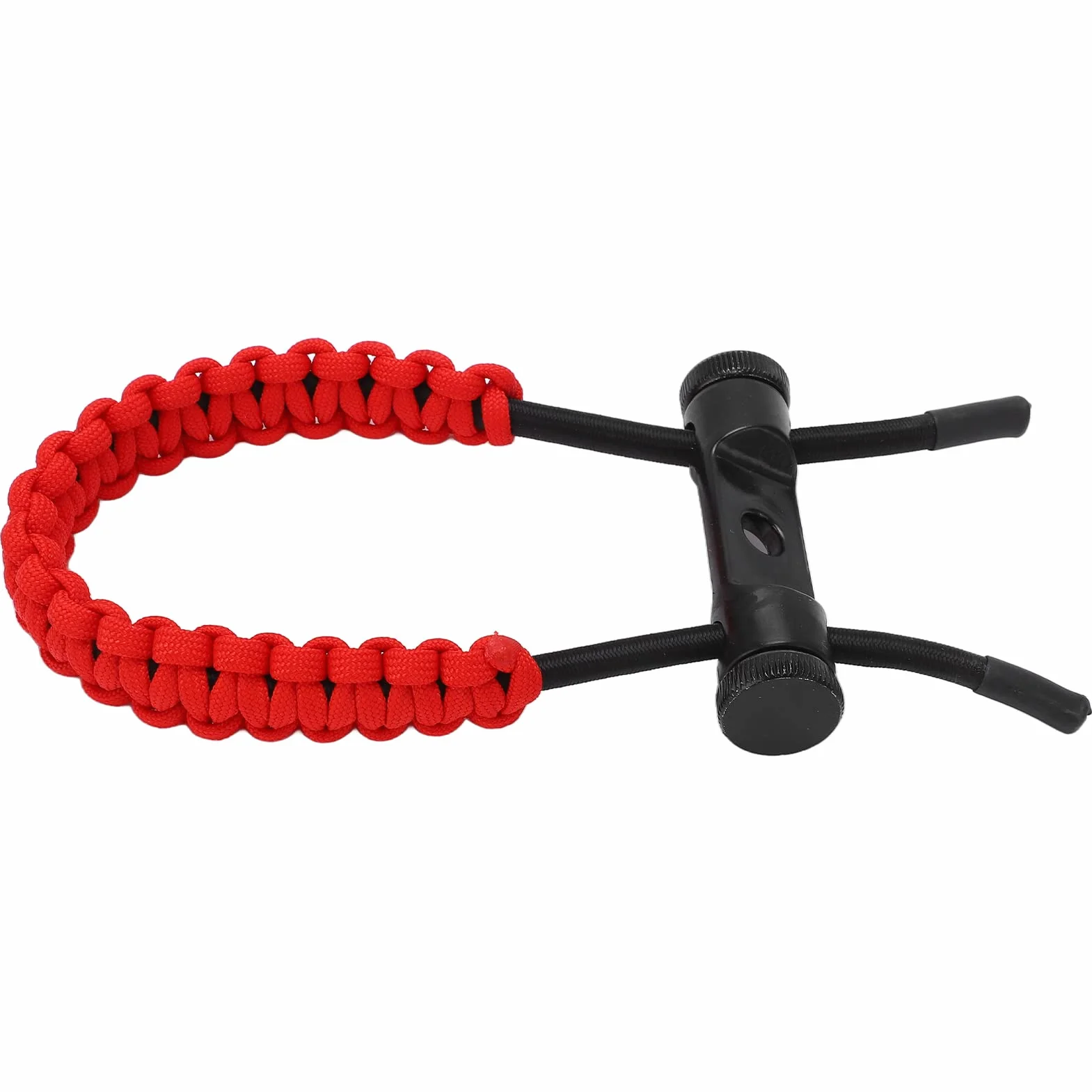 Élingues de Poignet d'Arc à Poulies Réglable Durable, Corde de Dragonne de Chasse pour Tir à l'Arc (Rouge)