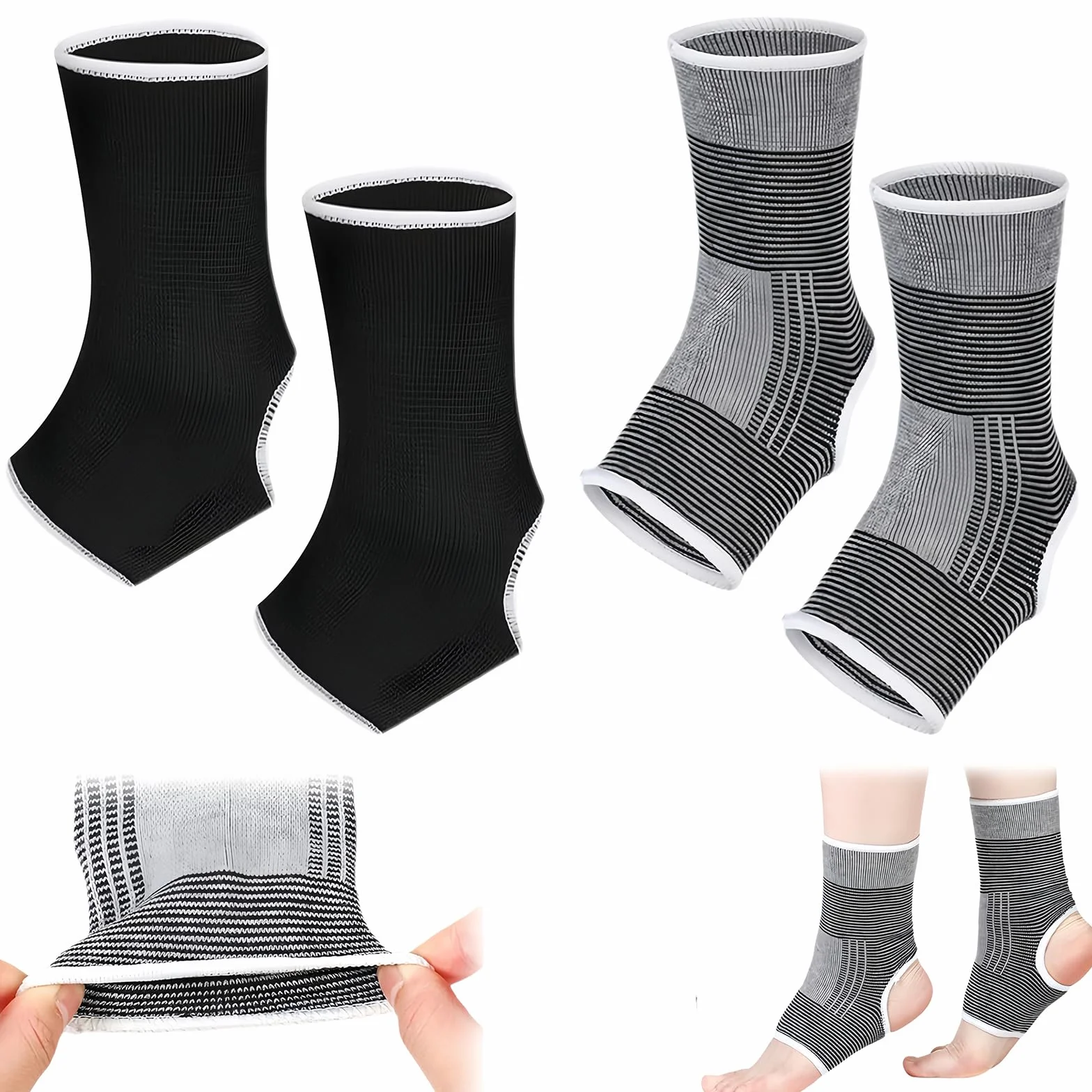 Chevillière Enfant Sport Compression Respirante Polyester Coton, Protection Cheville Football Basketball Danse Course