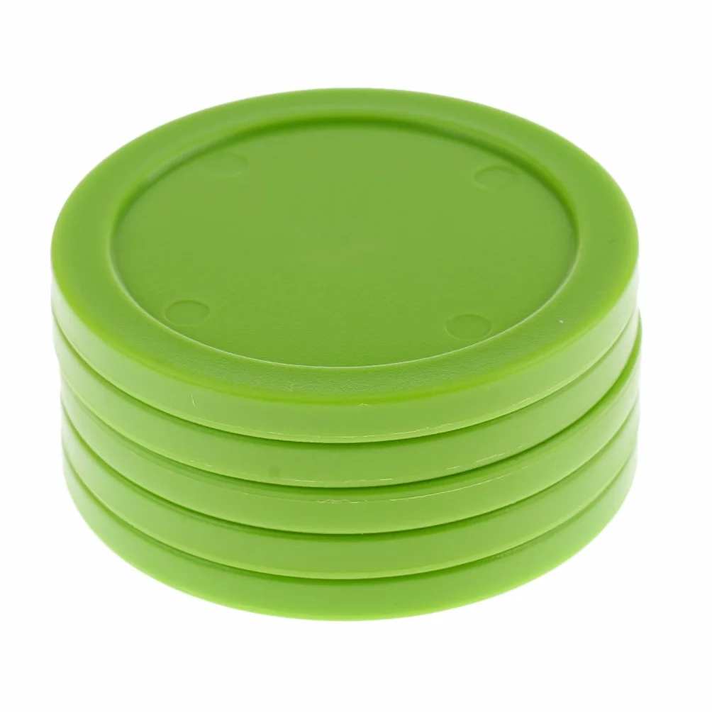 Palet Hockey Table Rondelle d'air 62mm Vert 5pcs Sharplace
