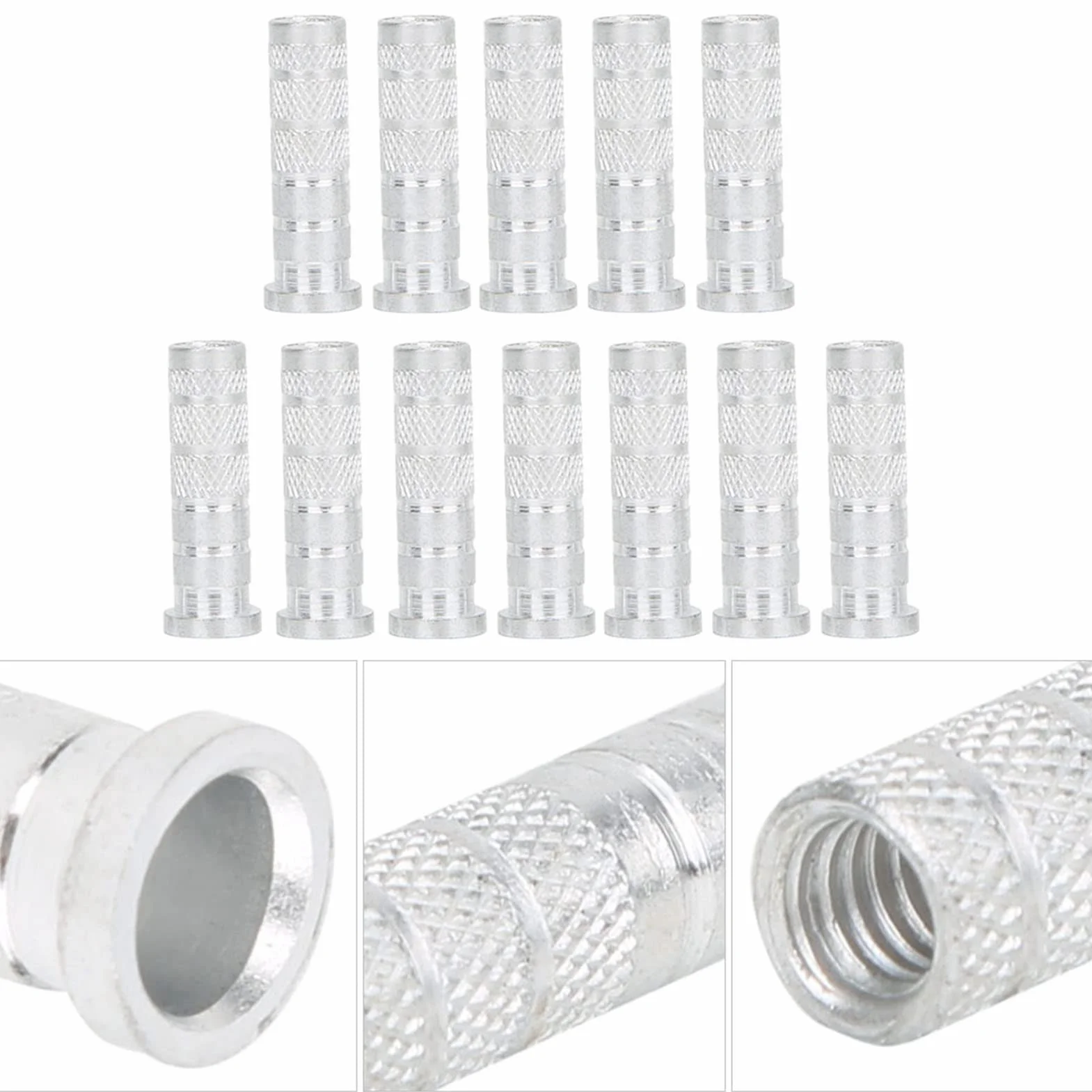 Cocoarm Lot de 12 flèches en aluminium pour tir à l'arc - 6,2 mm diamètre - Inserts et pointe