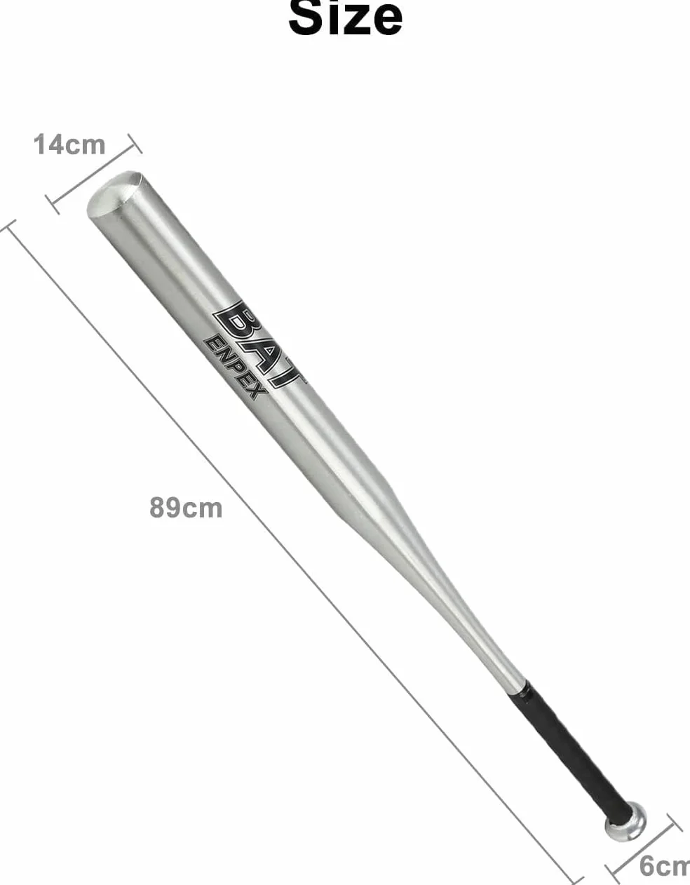 Trintion Batte de Baseball Aluminium 34 Pouces Bleu Noir Argent au Choix Poids Léger