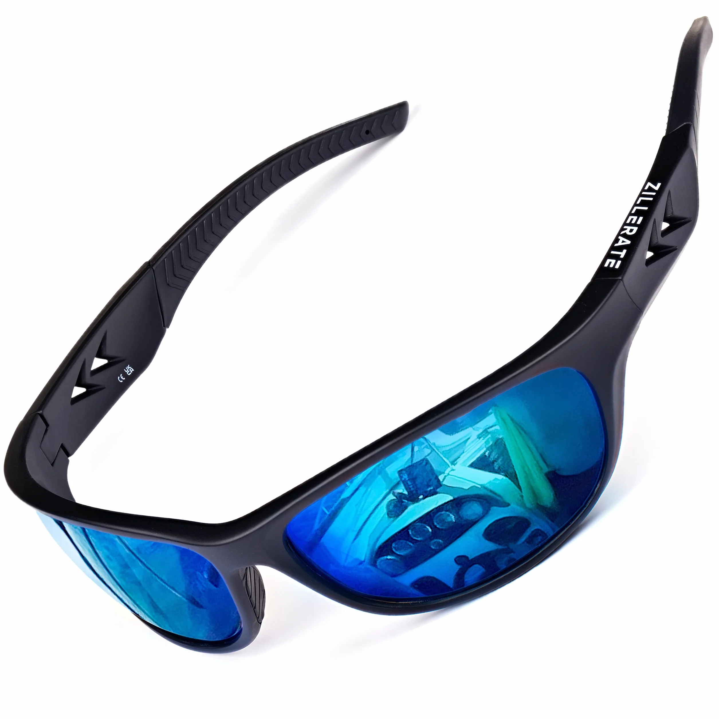 ZILLERATE Lunettes de Soleil Sport Polarisées Homme Femme Protection UV400 TR90