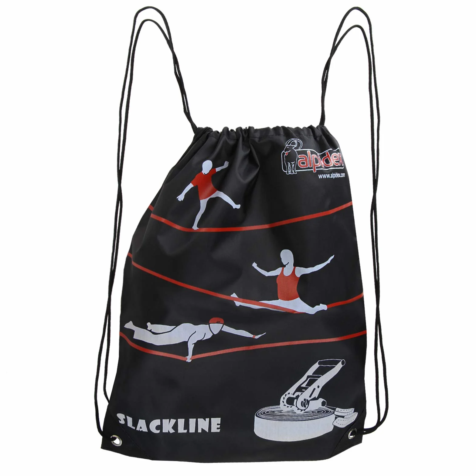 ALPIDEX Slackline Set 15 m avec Protections Arbre et Cliquet