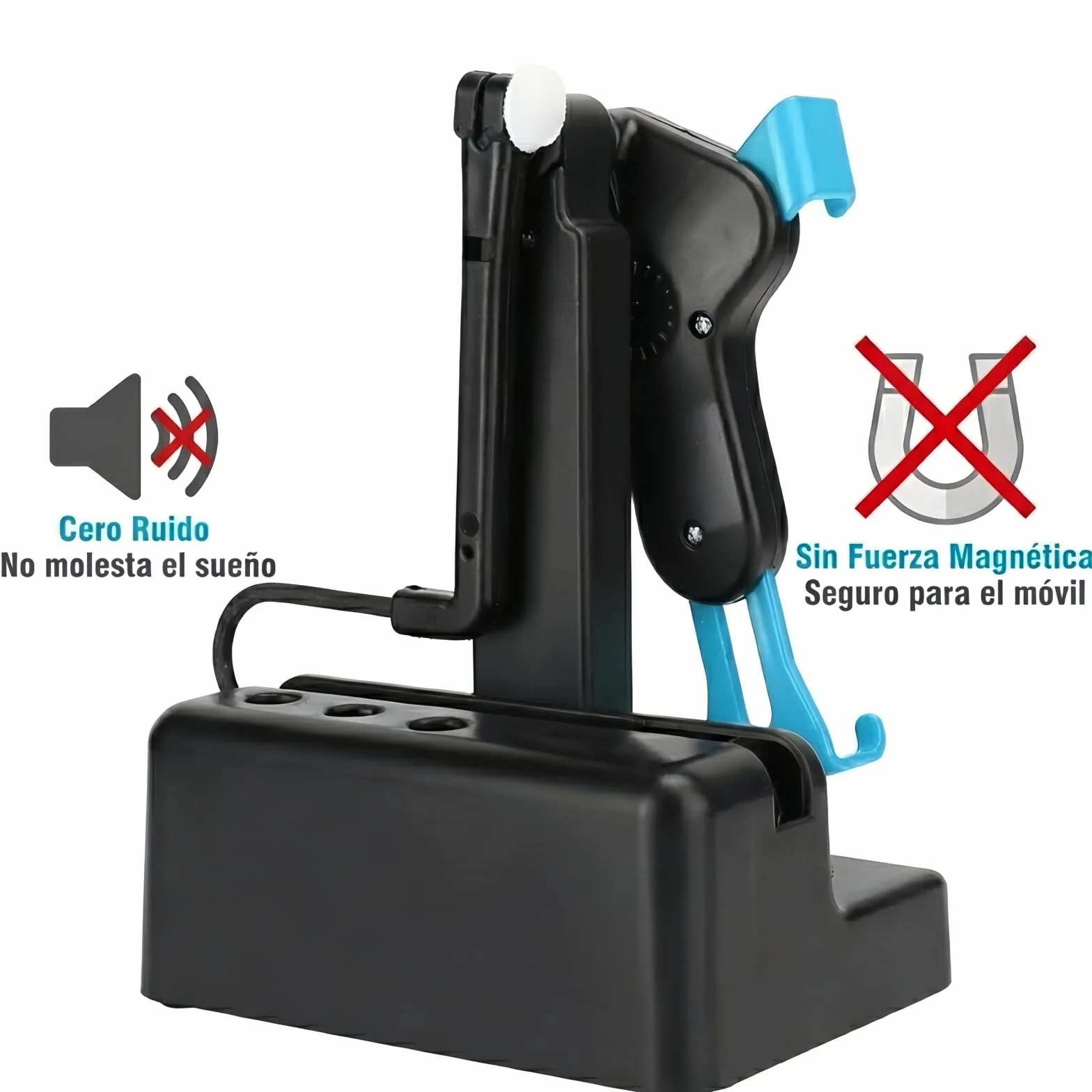 Agitateur automatique de téléphone portable podomètre bras oscillant gauche droit USB bleu ciel
