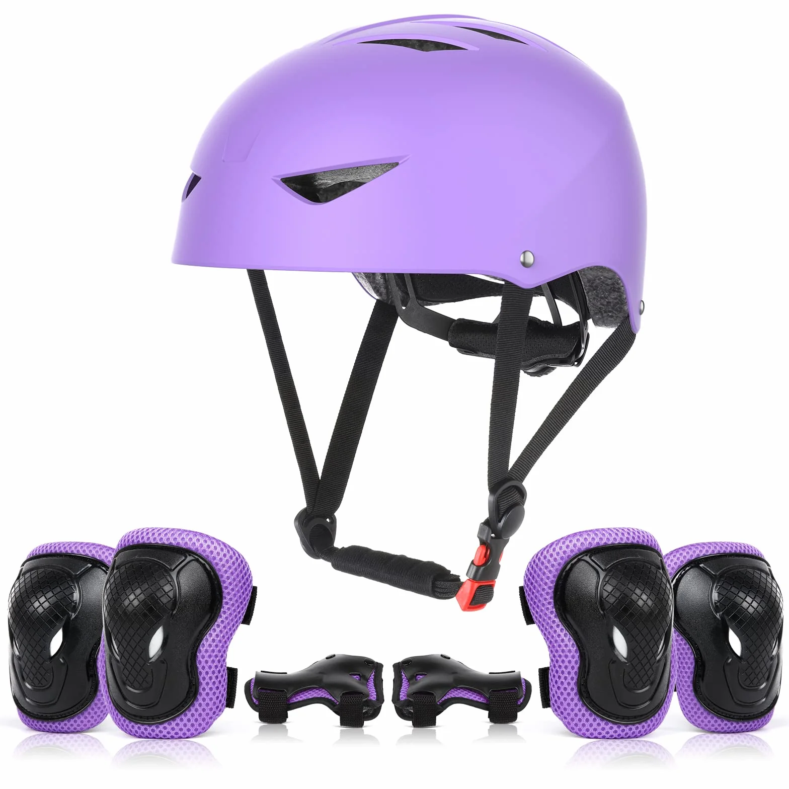 Casque Vélo Réglable Enfant Coudières Genouillère Protège-Poignets Protection Rollers Skateboard