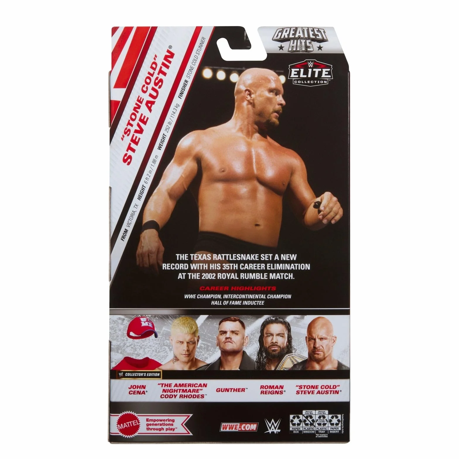 WWE Stone Cold Steve Austin Elite Greatest Hits 8 Figurine de lutte