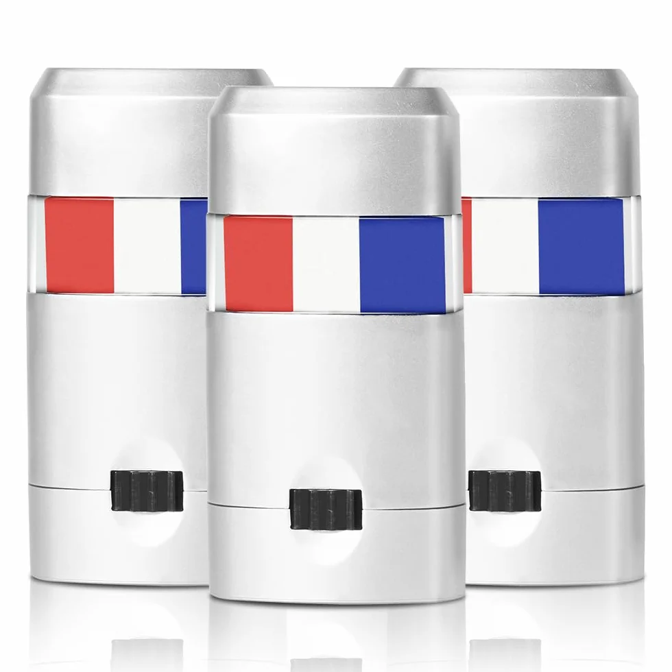 NAVESO Maquillage Bleu Blanc Rouge, 3 Stick Kit Supporter France EM 2024