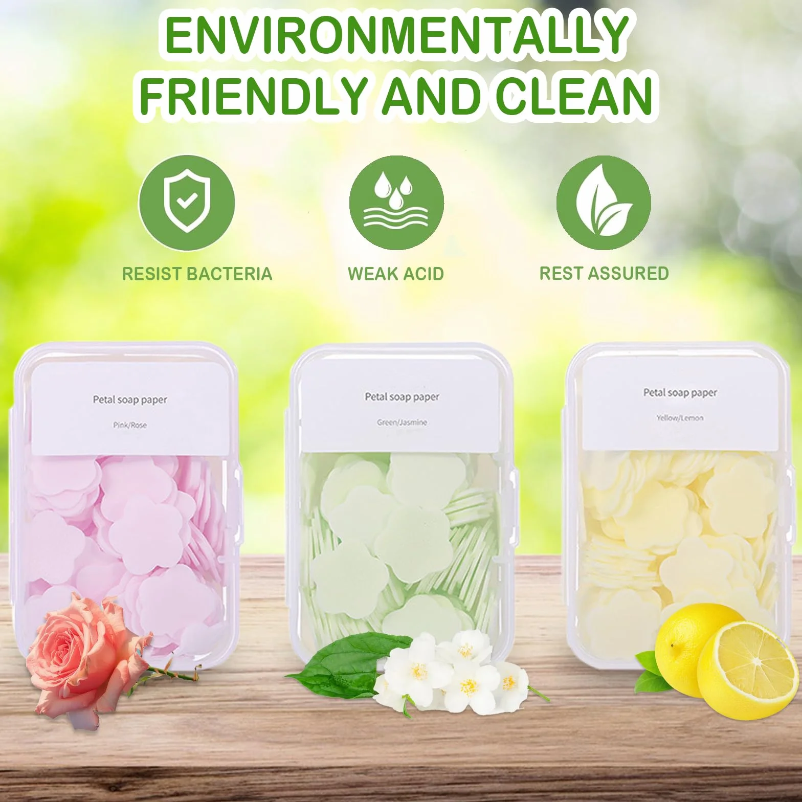 Lot de 600 mini feuilles de savon portables – Papier parfumé jetable pour lavage des mains, savon soluble pour camping et randonnée