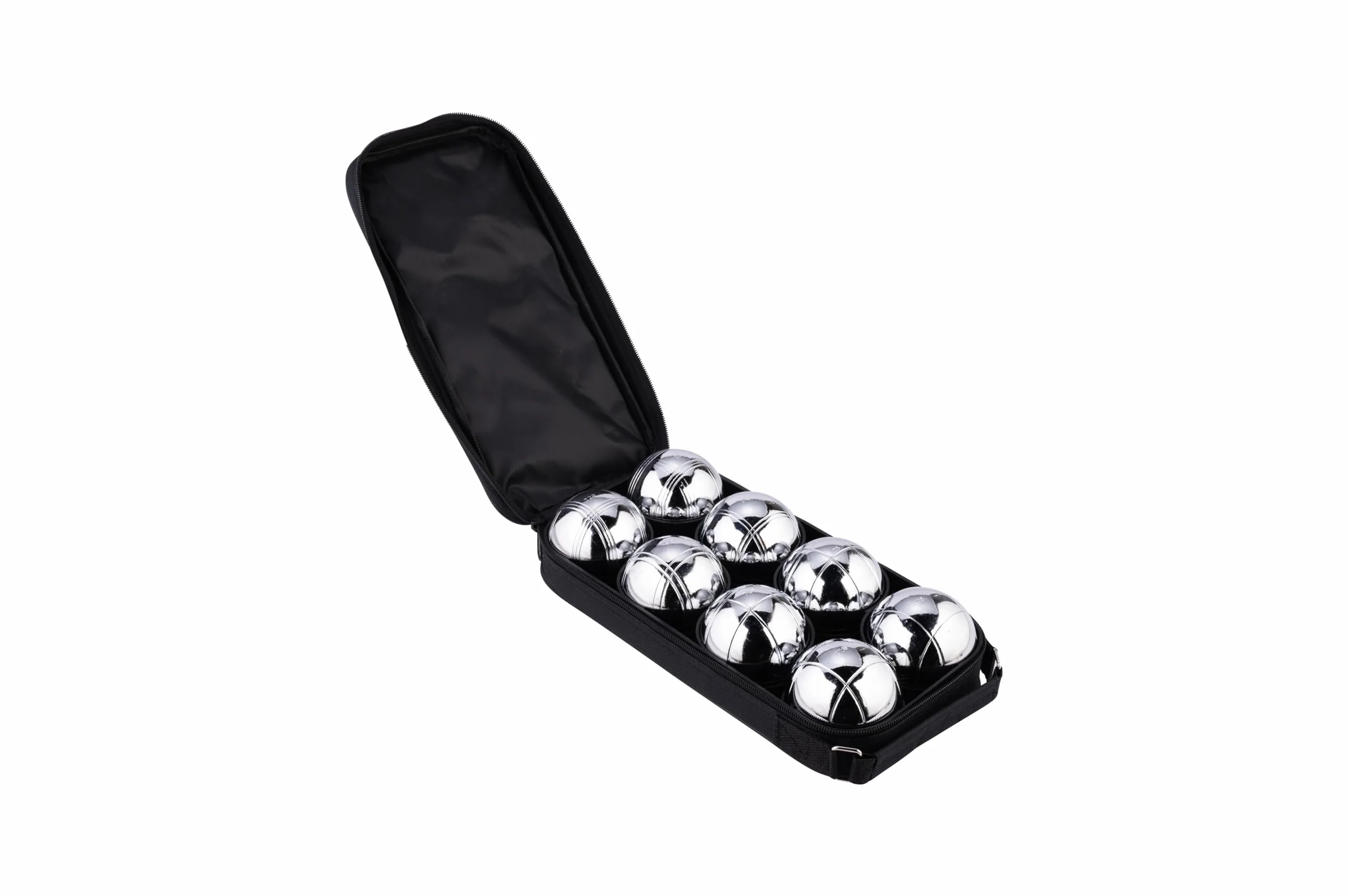 Engelhart Boules de Pétanque 8 Boules 74 mm 720 g Métal avec Sacoche et Accessoires