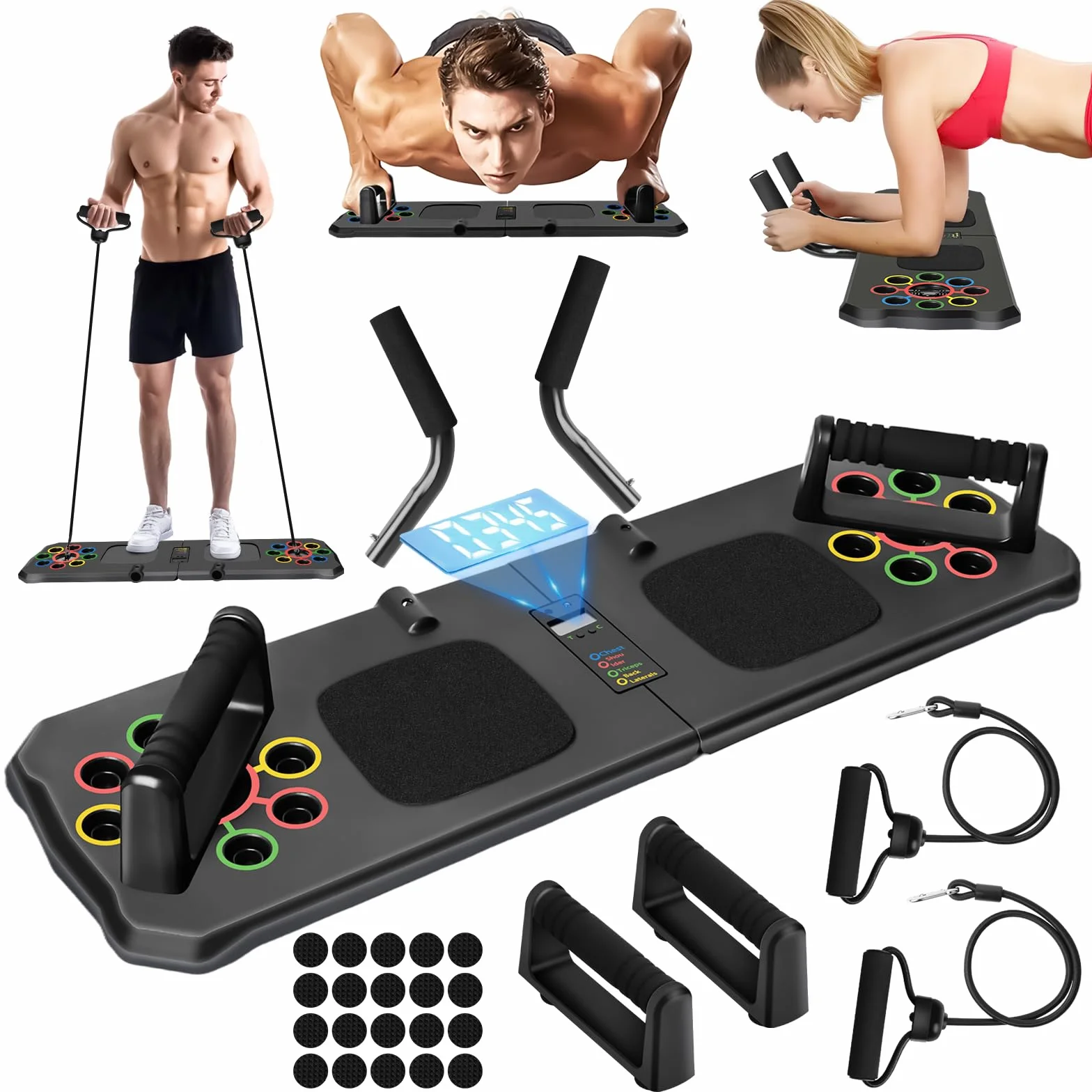 Planche de pompes 24 en 1 pliable multifonction équipement de fitness maison