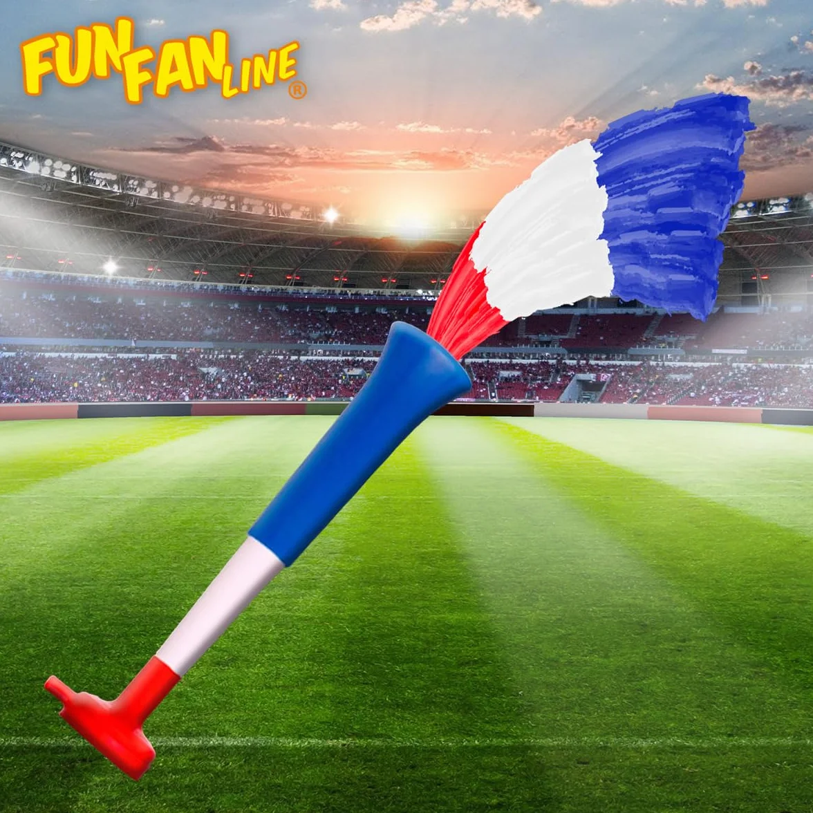 Pack x3 Trompettes en Plastique Vuvuzela pour Football Célébrations Sportives Avertisseur Sonore