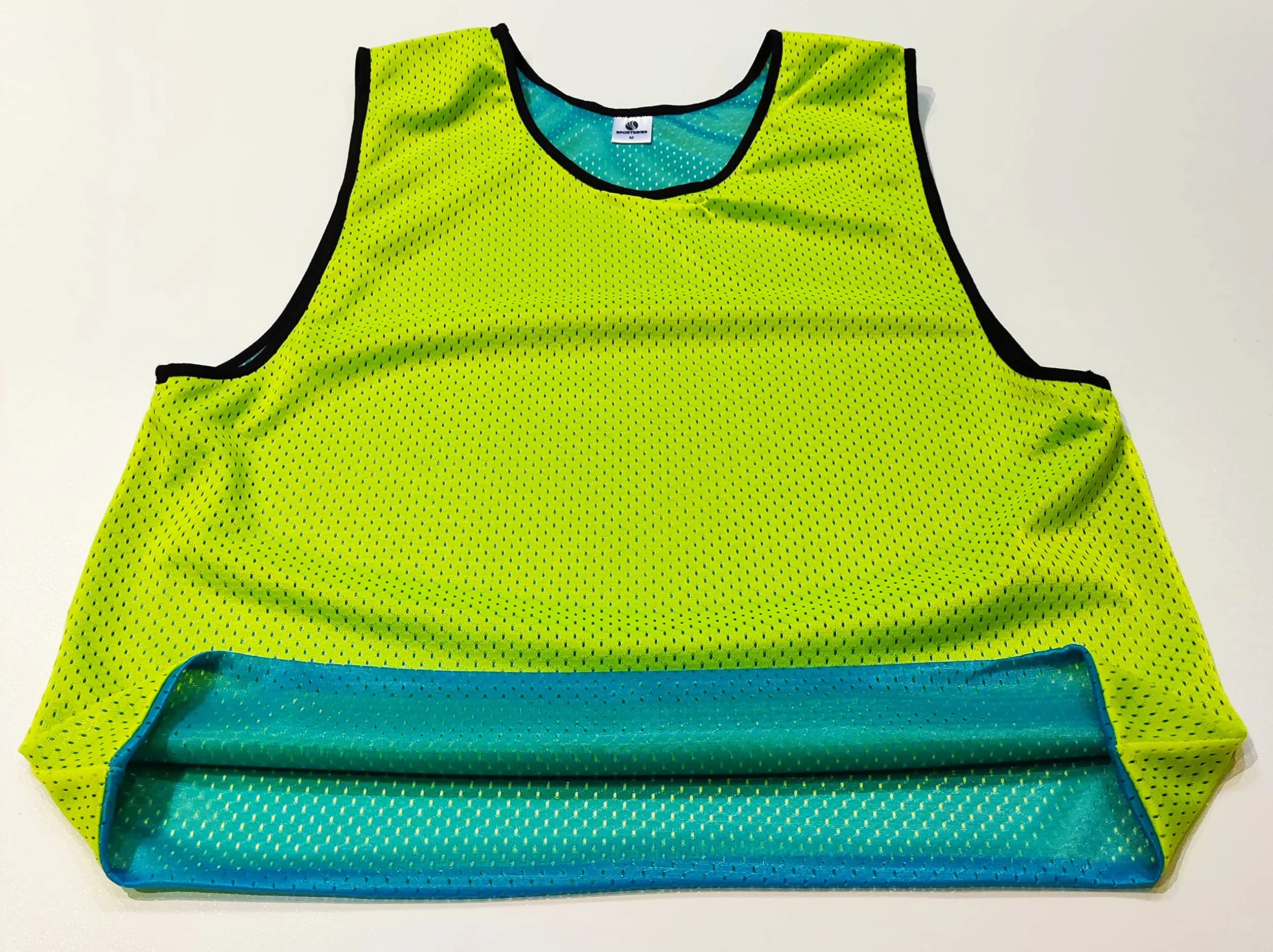 Chasuble réversible Football 6 Gilets Double Face Maille Scrimmage Training Juniors Adultes M L XL