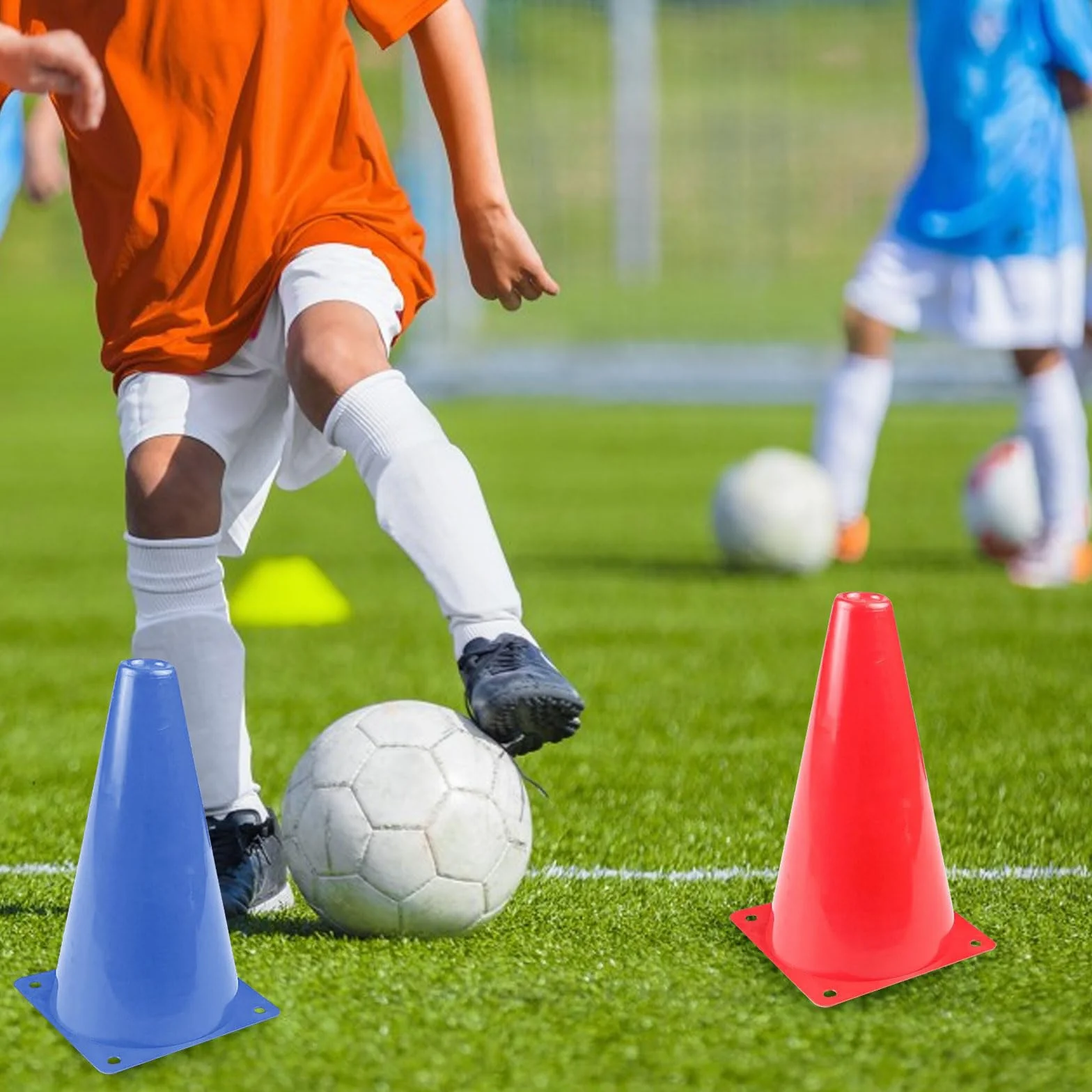 Cônes de Signalisation 17,5cm 6 Couleurs Plot Sport Football Entrainement