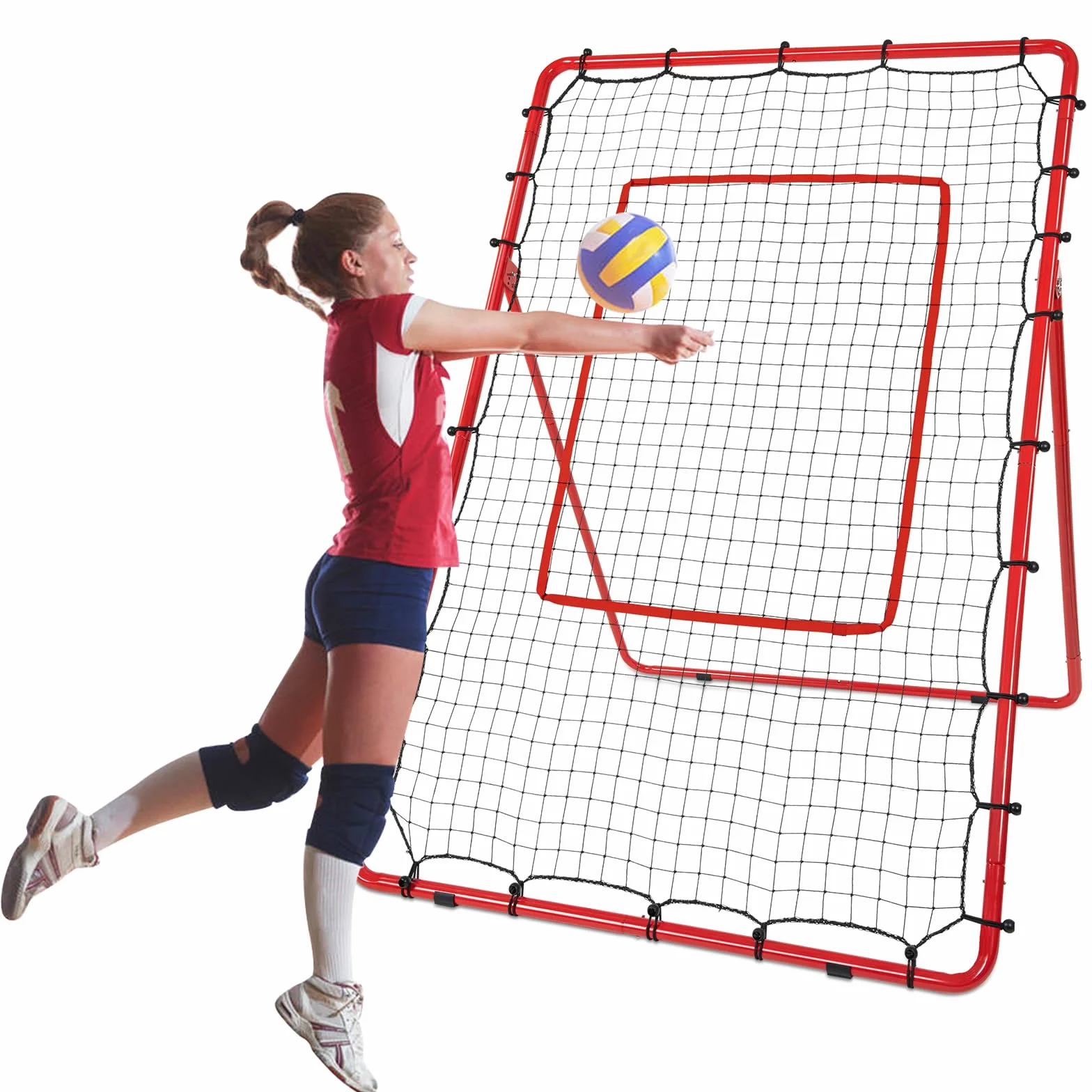 AKOZLIN Filet de rebond baseball softball 5 angles réglables 1,8 x 1,2 m avec zone de frappe sac de transport