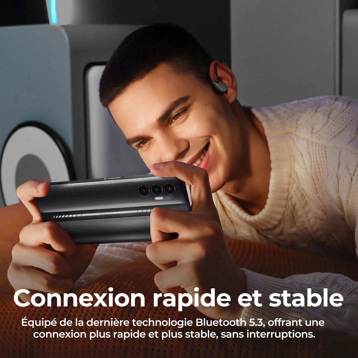 Casque Conduction Osseuse Bluetooth 5.4, Mémoire 32 Go Intégrée, Lecteur MP3 Étanche IPX8, 10 Heures de Jeu, Écouteur Natation sans Fil