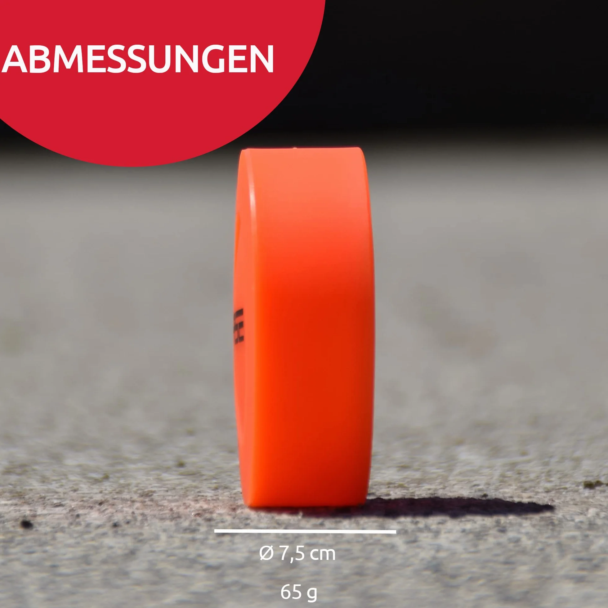Base Palet de Hockey de Rue pour Tous Revêtements Températures Enfants Adultes Rollers Ligne Rue Orange