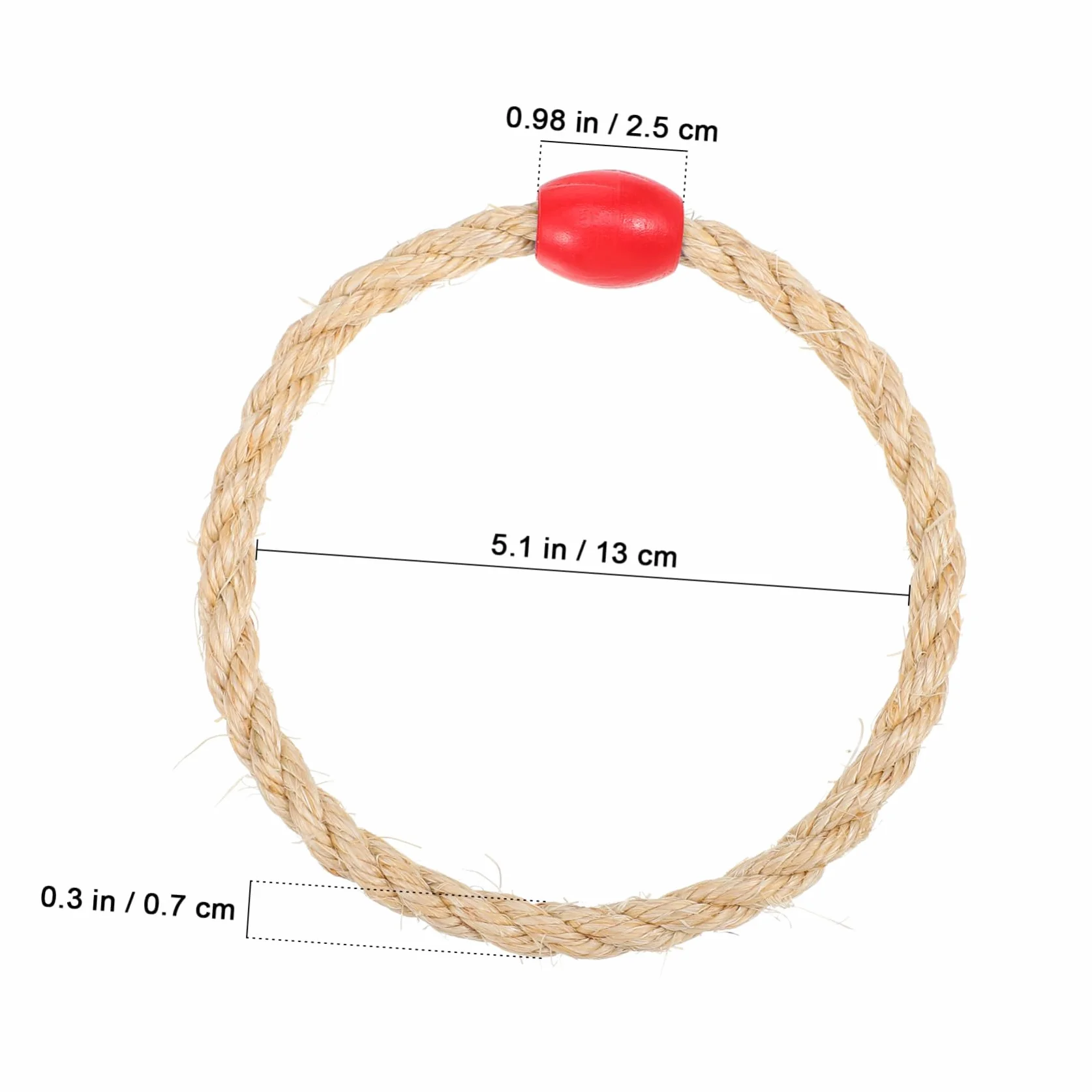 ifundom Jeu de Lancer d'Anneaux en Bois et Corde 10 Pièces - Coordination Main-Œil