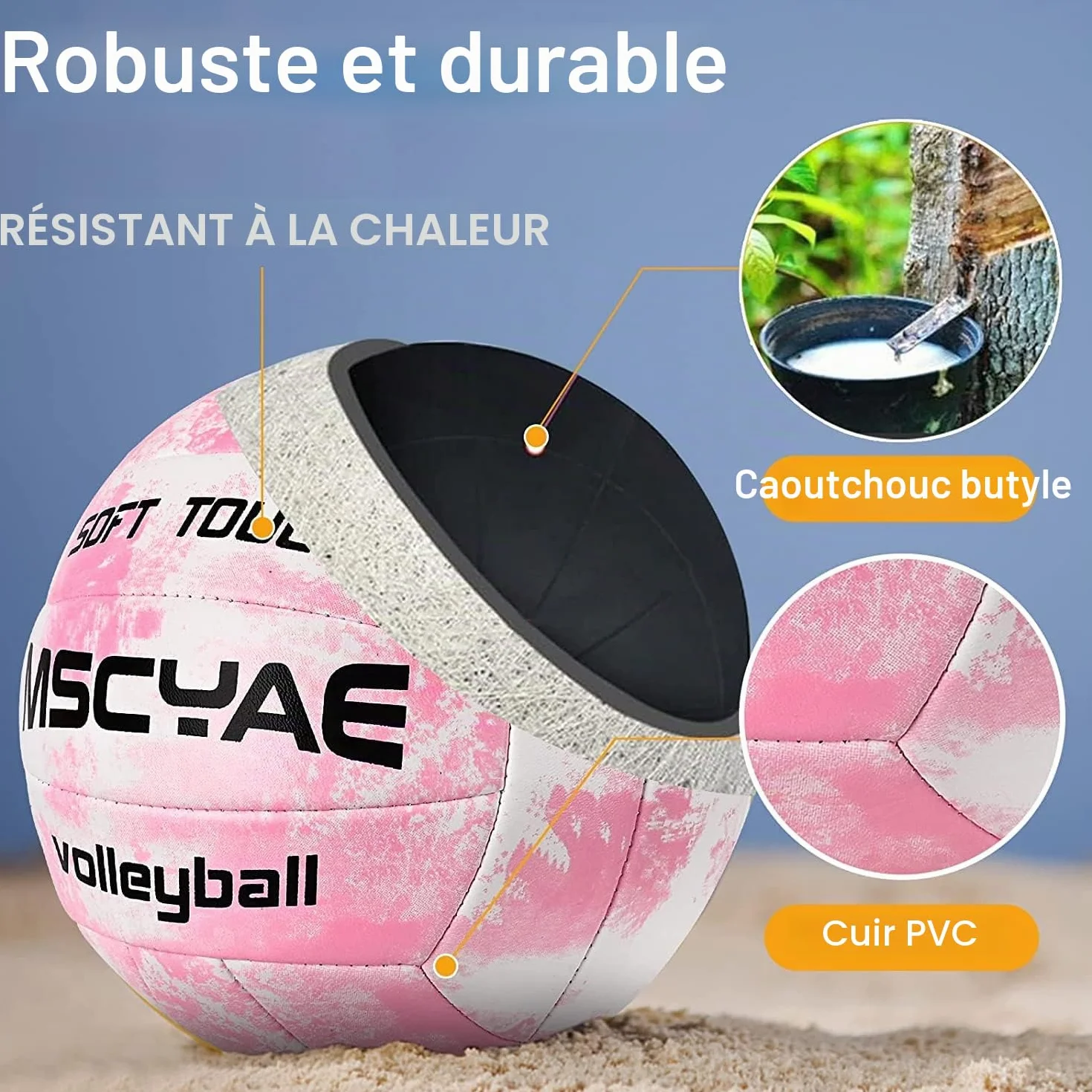 Balles de Volley Taille 5 pour Intérieur Extérieur Plage Jardin Salle de Bain