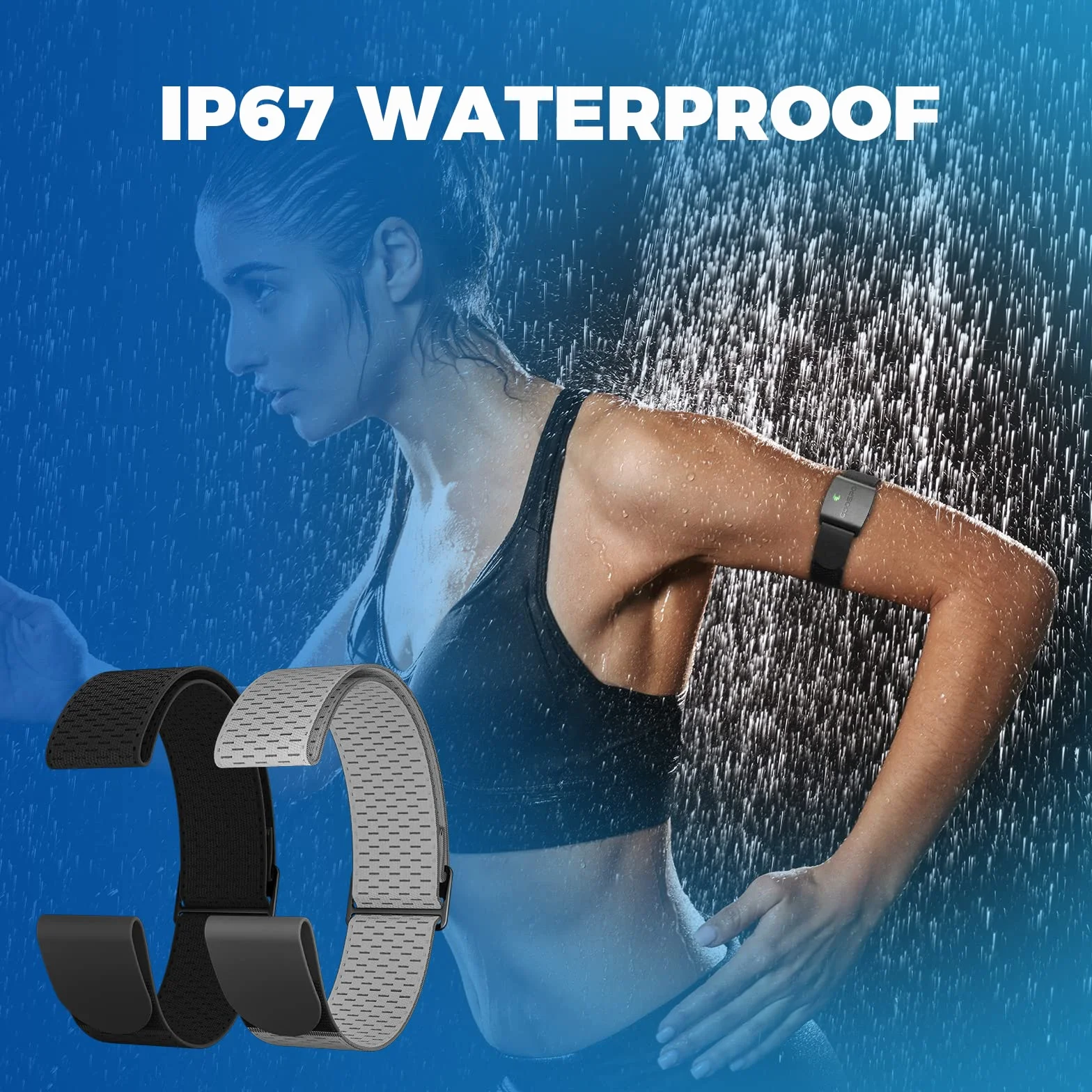 moofit RA1 Capteur de Fréquence Cardiaque Brassard de Remplacement 24,5mm Compatible Wahoo