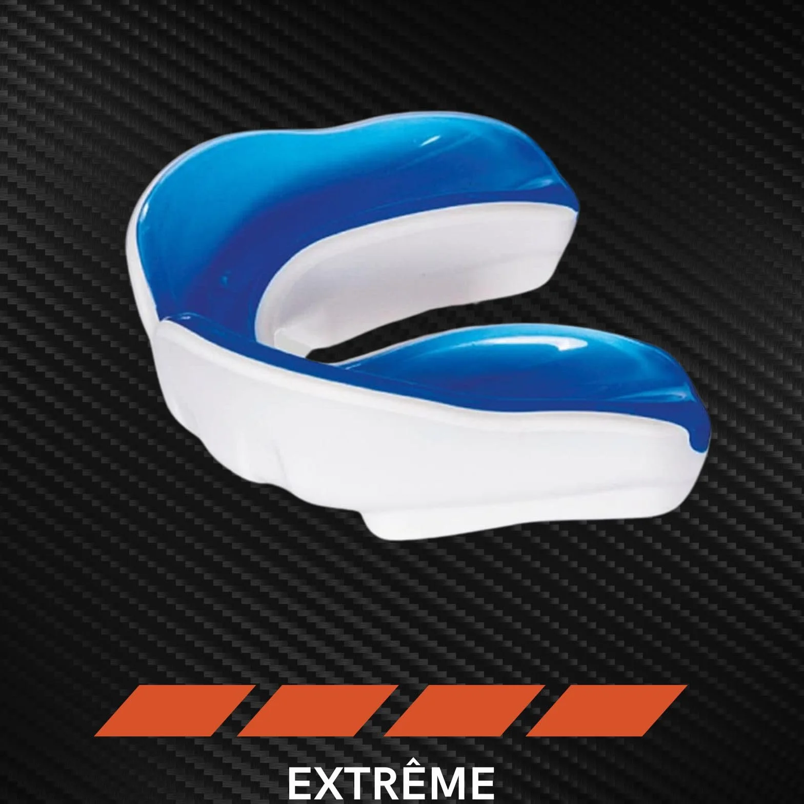 Protège-dents GEL Blanc/Bleu Senior METAL BOXE