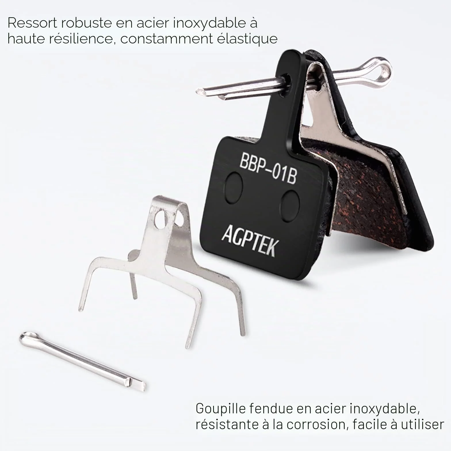AGPTEK Plaquettes de Frein Vélo à Disque Semi-Métalliques pour Shimano TRP Tektro Deore