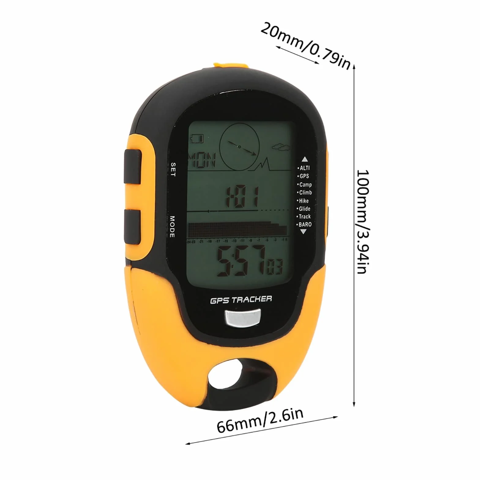 Agatige GPS Navigation Tracker IPX4 Altitude Meter Portable Handheld Digital Baromètre Numérique Rechargeable USB Randonnée Chasse