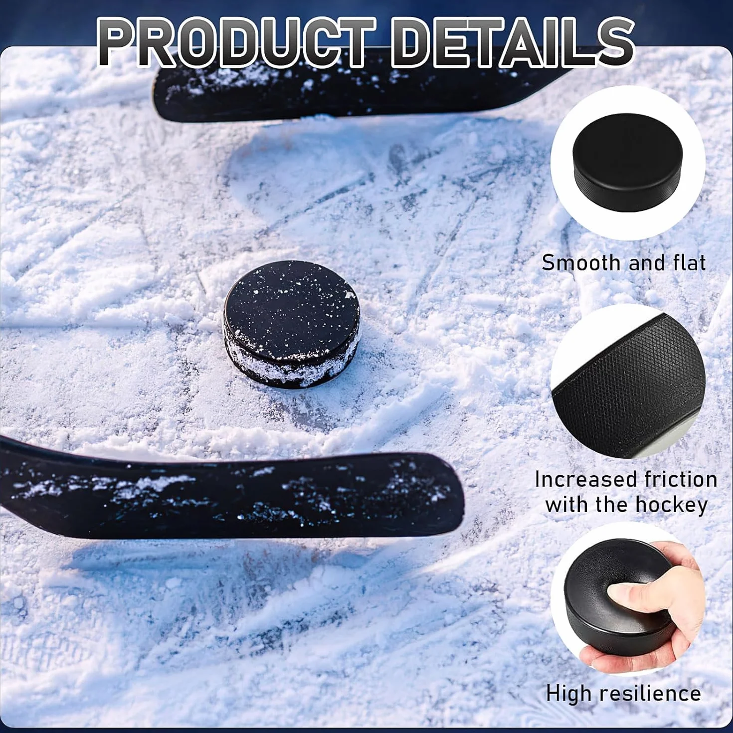 Lot de 20 palets de hockey sur glace en mousse polyuréthane souple avec sac en maille réutilisable diamètre 7,6 cm pour entraînement