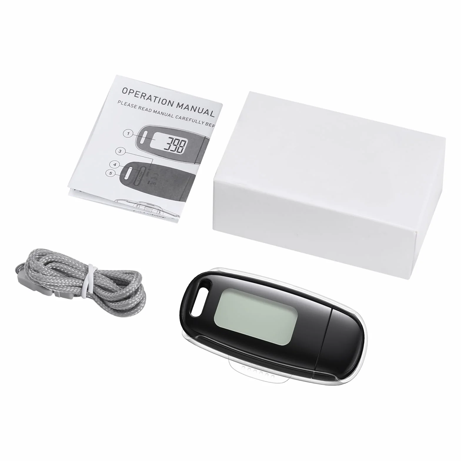 Podomètre 3D Rechargeable USB Grand Écran Suivi des Pas Précis sans Application