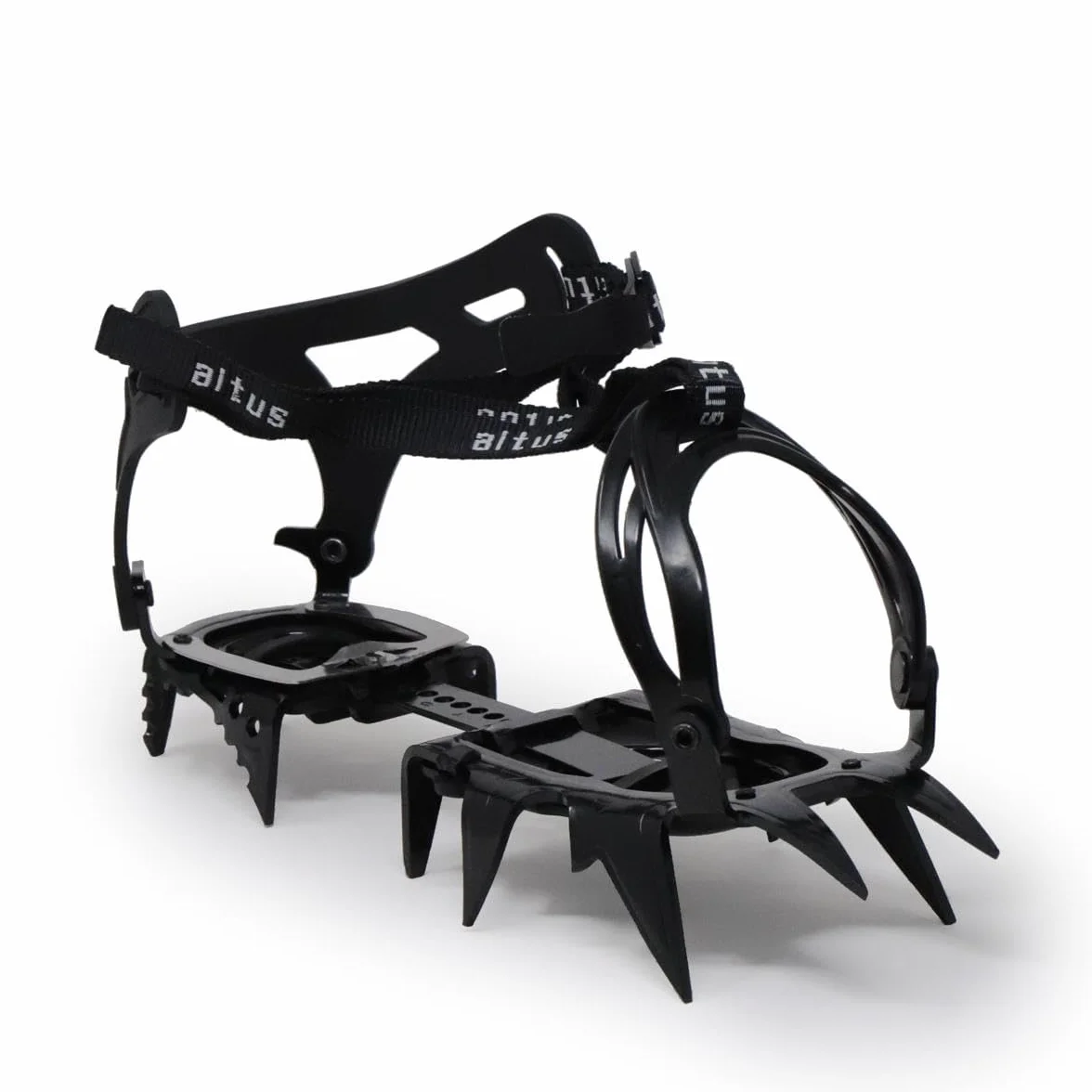 Altus Crampon à 12 Pointes Crampon de Glace et Neige Noir