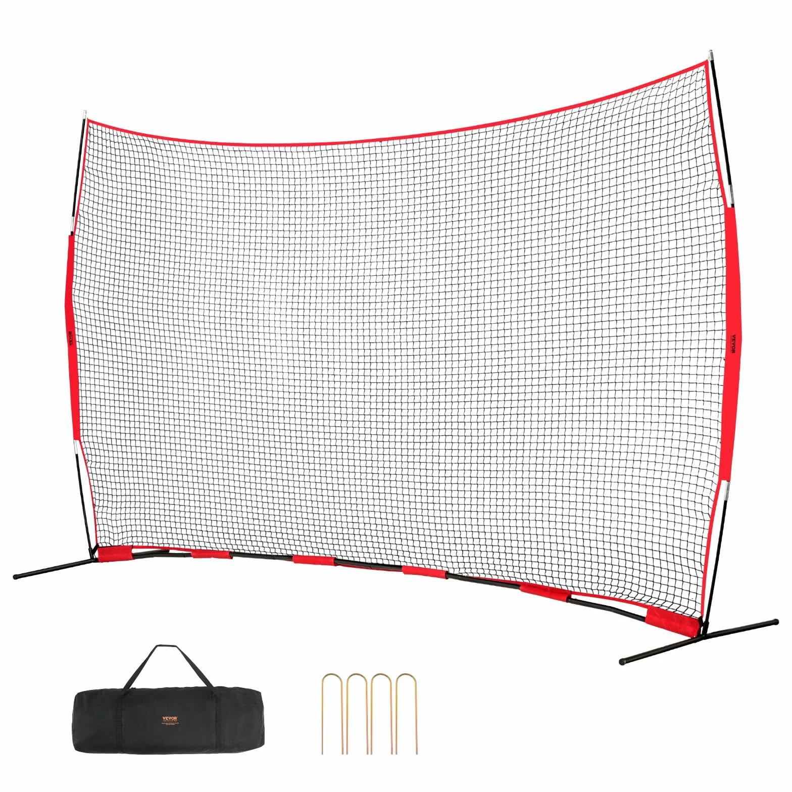 VEVOR Barricade Backstop Filet de Protection Portable avec Sac de Transport, écran de Protection pour Baseball, Softball, Lacrosse, Football, Hockey, pour arrière-Cour