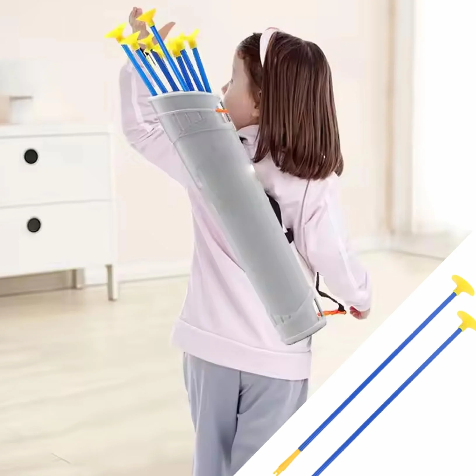 Flèches à Ventouse de Remplacement 16,54 Pouces pour Jouet Tir à l'Arc Enfants
