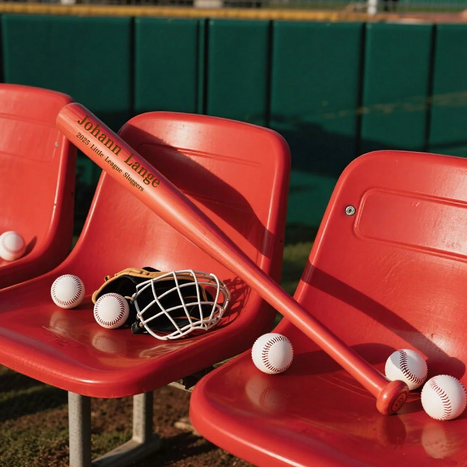 Mini battes de baseball personnalisées en bois 45,7 cm Tee Ball Entraîneur