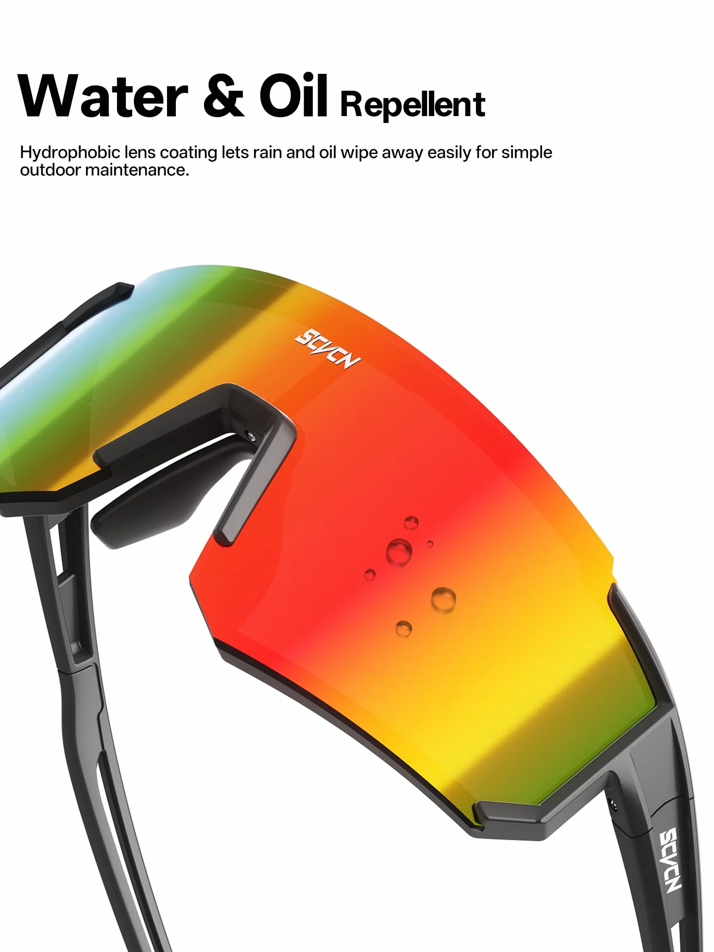 SCVCN Lunettes de cyclisme UV400 homme femme enveloppantes verres colorés photochromiques