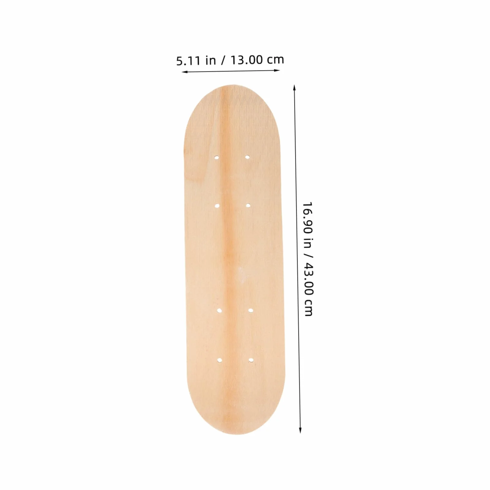 Planche de Skate Vierge 43 Pouces 7 Couches d'Érable Double Face pour Enfant DIY