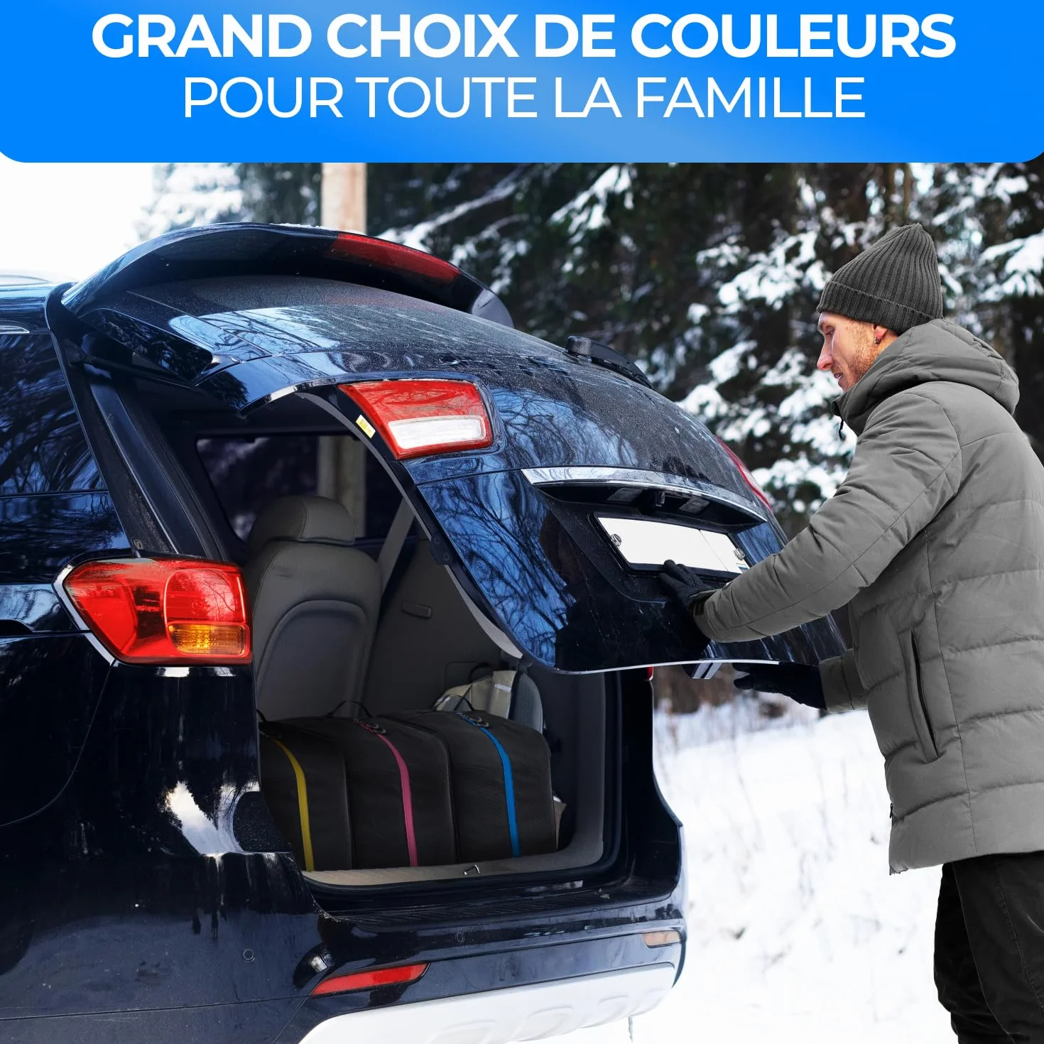 STYNGARD Housse à Skis 180 cm Sac à Chaussures de Ski 38 L Set Courchevel