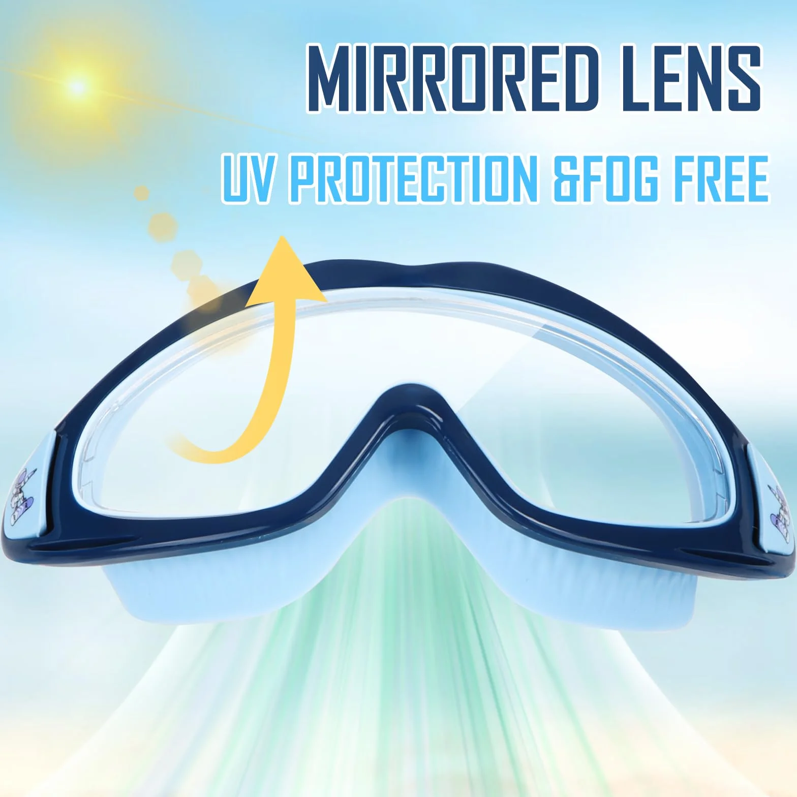 Lunettes de plongée pour enfants 3-15 ans avec protection UV grand angle
