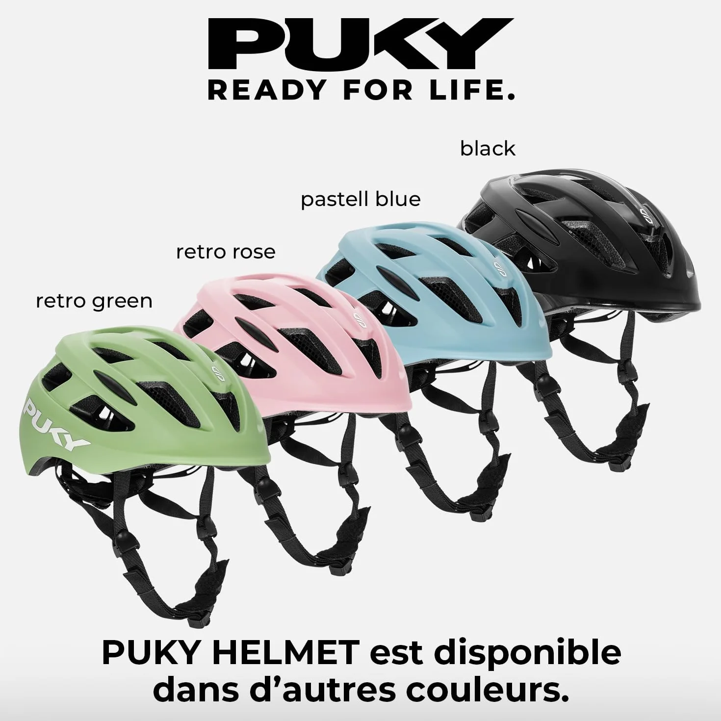Puky casque de vélo enfant 48-55 cm 220 g protection ventilation 360° module lumineux
