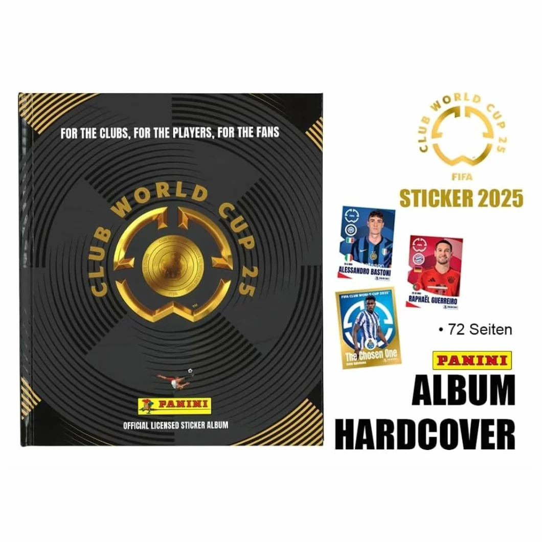 Panini FIFA Club World Cup 2025 Album Officiel Couverture Rigide 72 Pages Collectionneur Premium