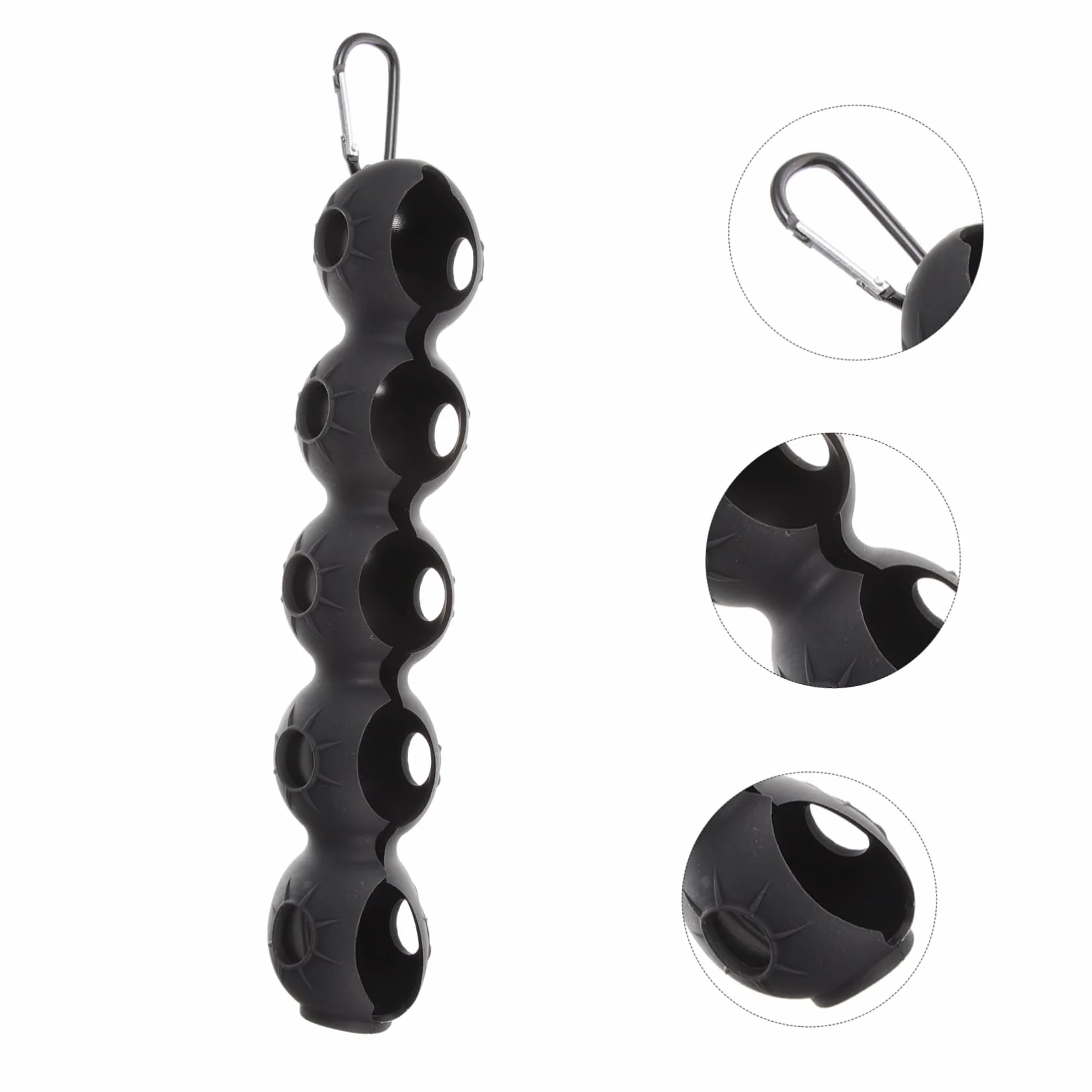 Porte-balles de Golf en Silicone Noir Élastique Résistant Hommes